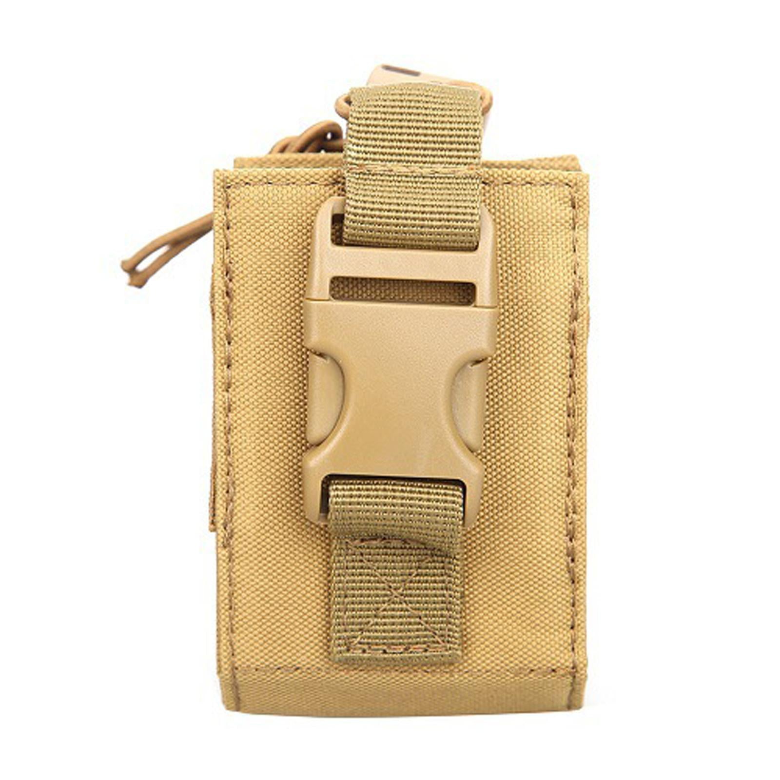 1PC Radio Pouch Holder Lightweight Portable Waist Bag Universal for Camping Khaki