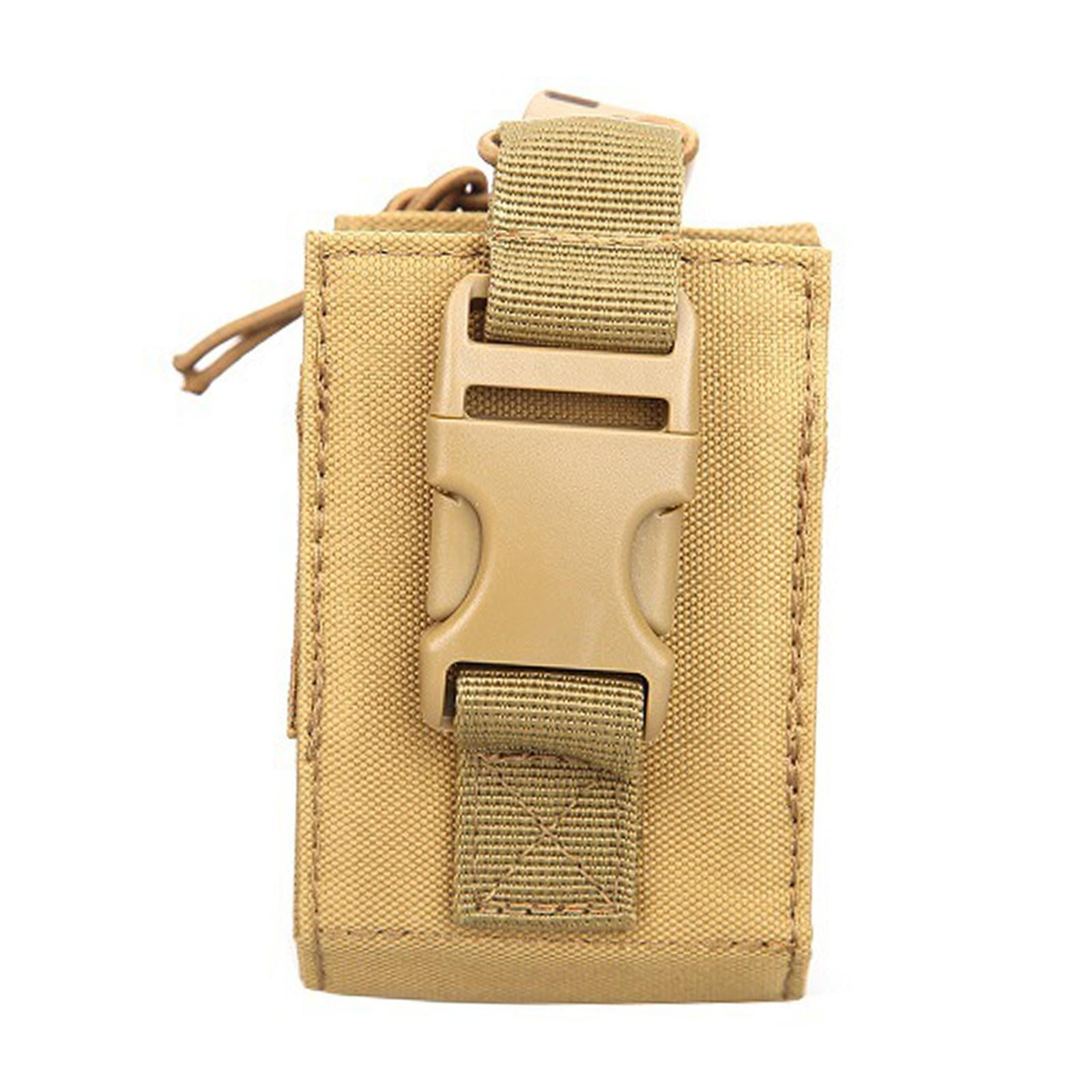 1PC Radio Pouch Holder Lightweight Portable Waist Bag Universal for Camping Khaki