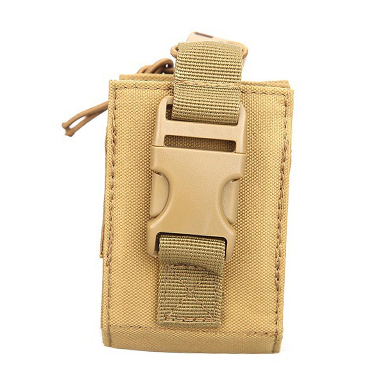 1PC Radio Pouch Holder Lightweight Portable Waist Bag Universal for Camping Khaki