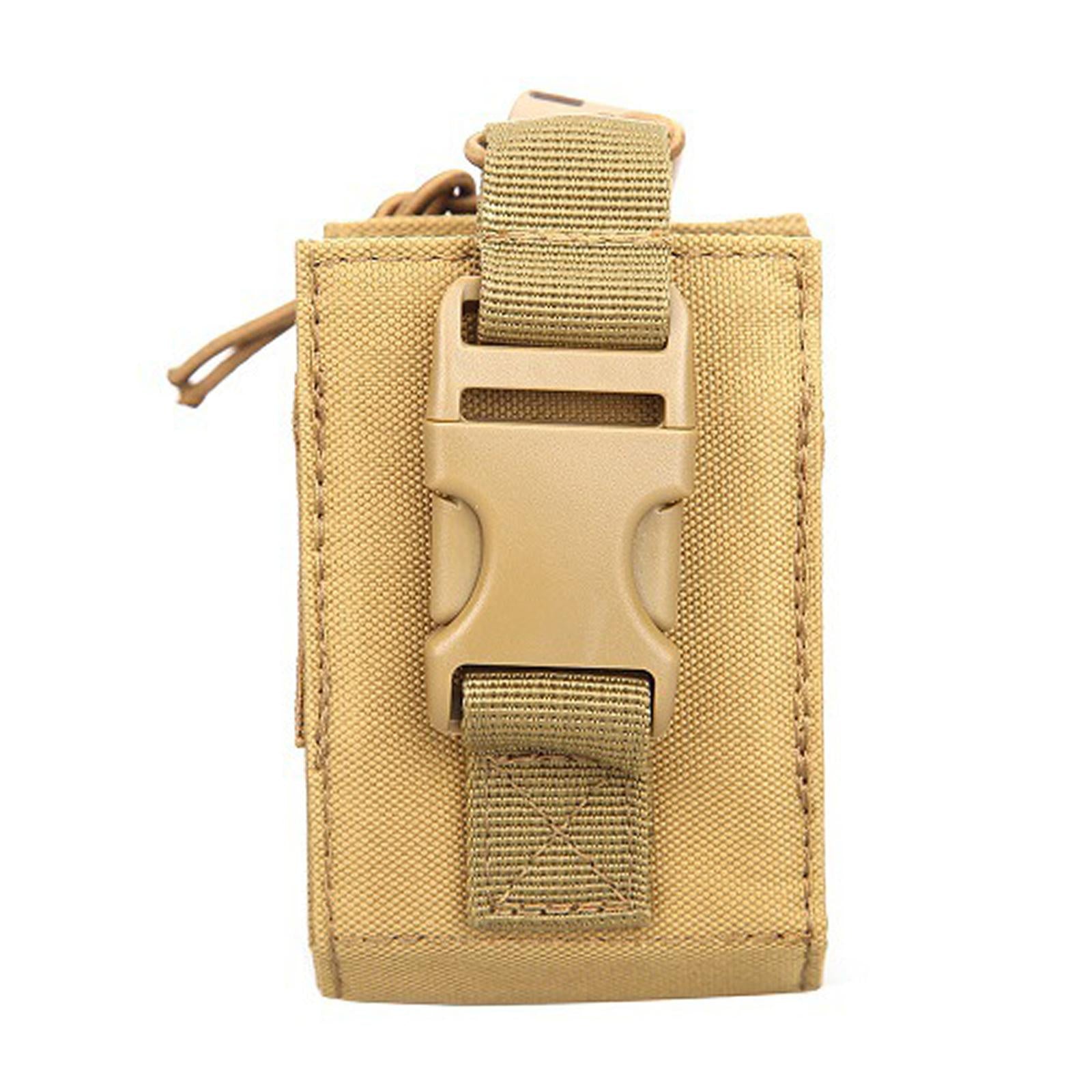 1PC Radio Pouch Holder Lightweight Portable Waist Bag Universal for Camping Khaki