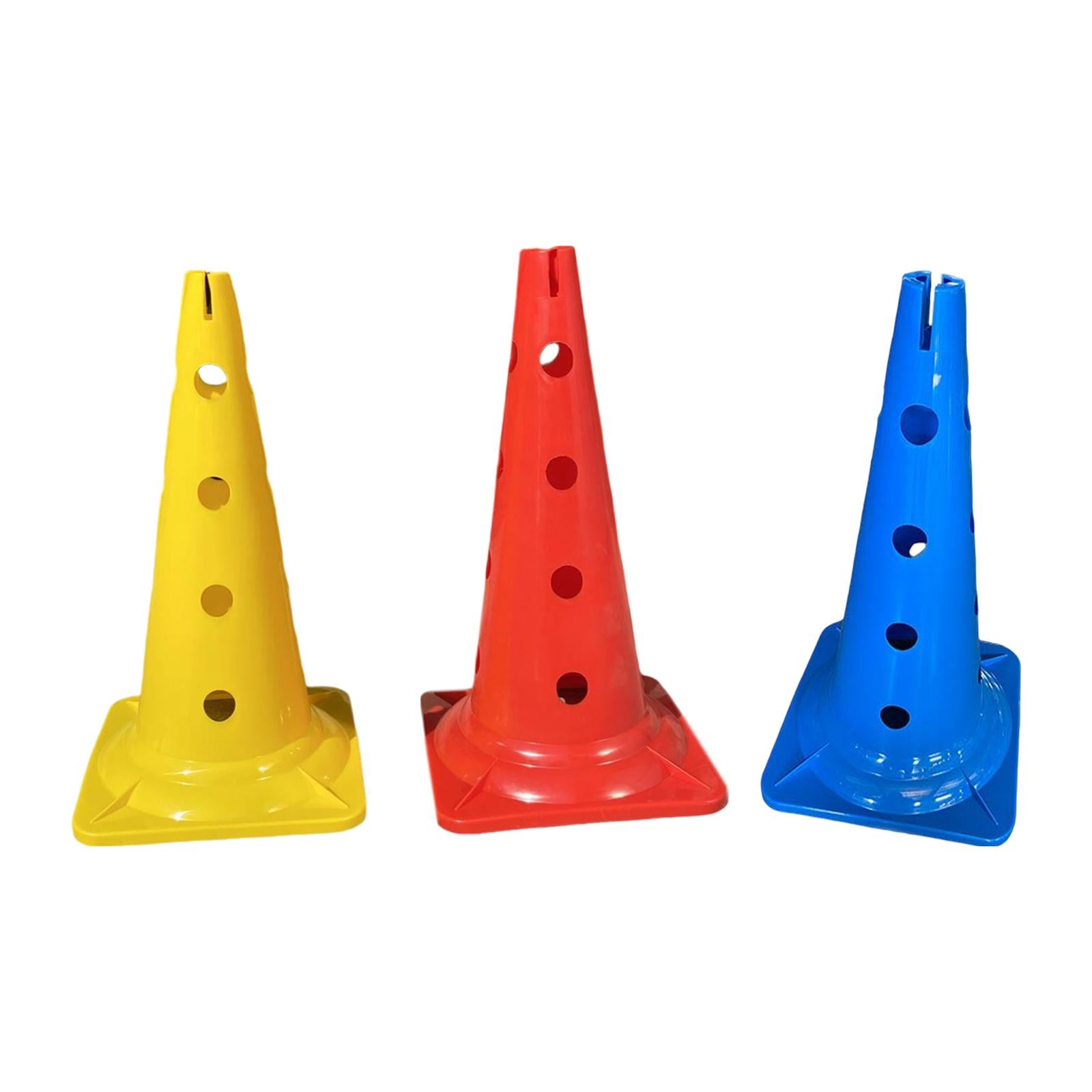 20 inch Thickened Sport Training Cone with Hole for Soccer Basketball Yellow