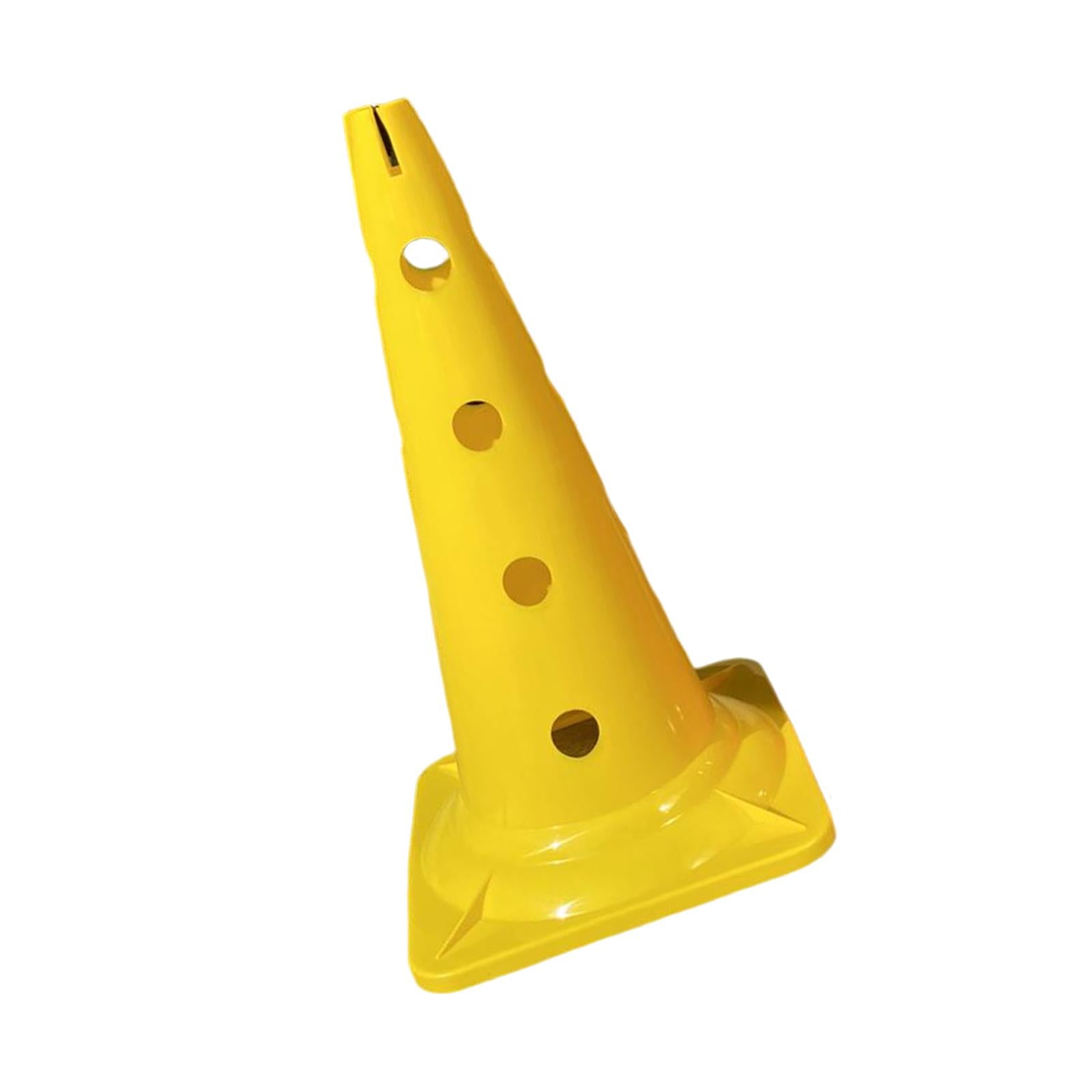 20 inch Thickened Sport Training Cone with Hole for Soccer Basketball Yellow