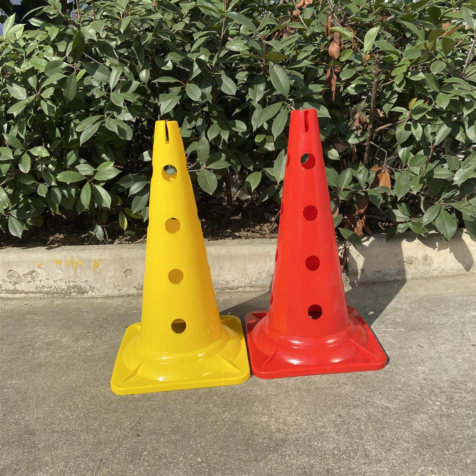 20 inch Thickened Sport Training Cone with Hole for Soccer Basketball Red