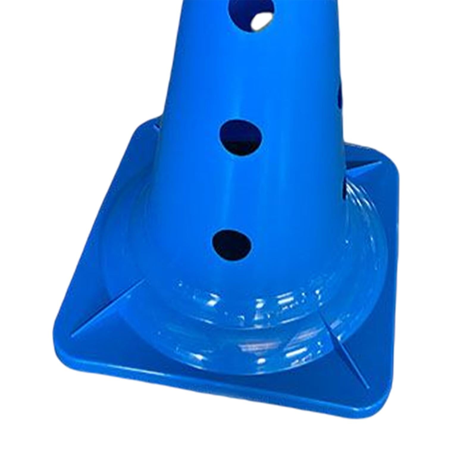 20 inch Thickened Sport Training Cone with Hole for Soccer Basketball Blue