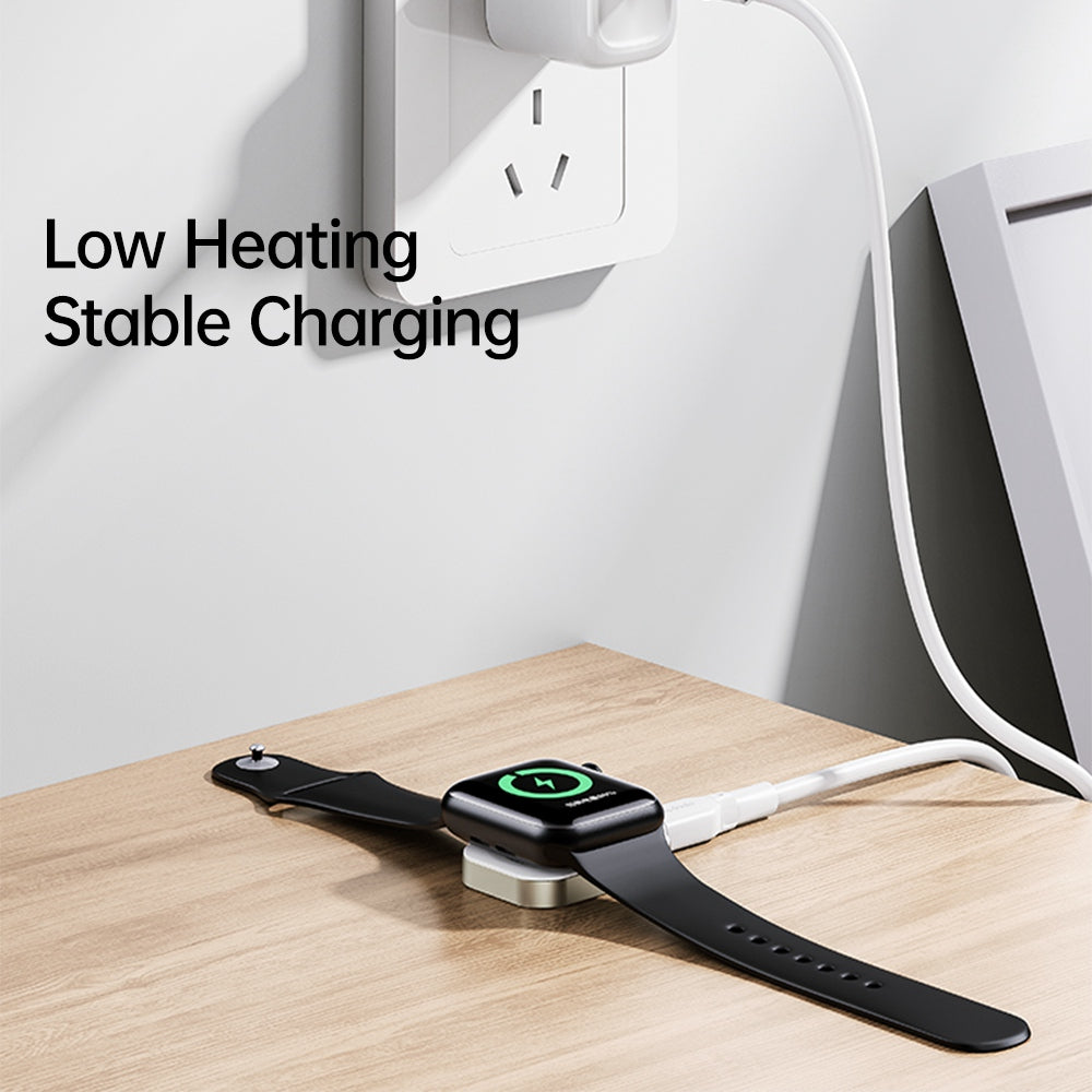 MCDODO CH-2060 for Apple Watch Series 7 / SE / 6 / 5 / 4 / 3 / 2 / 1 Portable Magnetic Wireless Charger, White - UNIQBUY