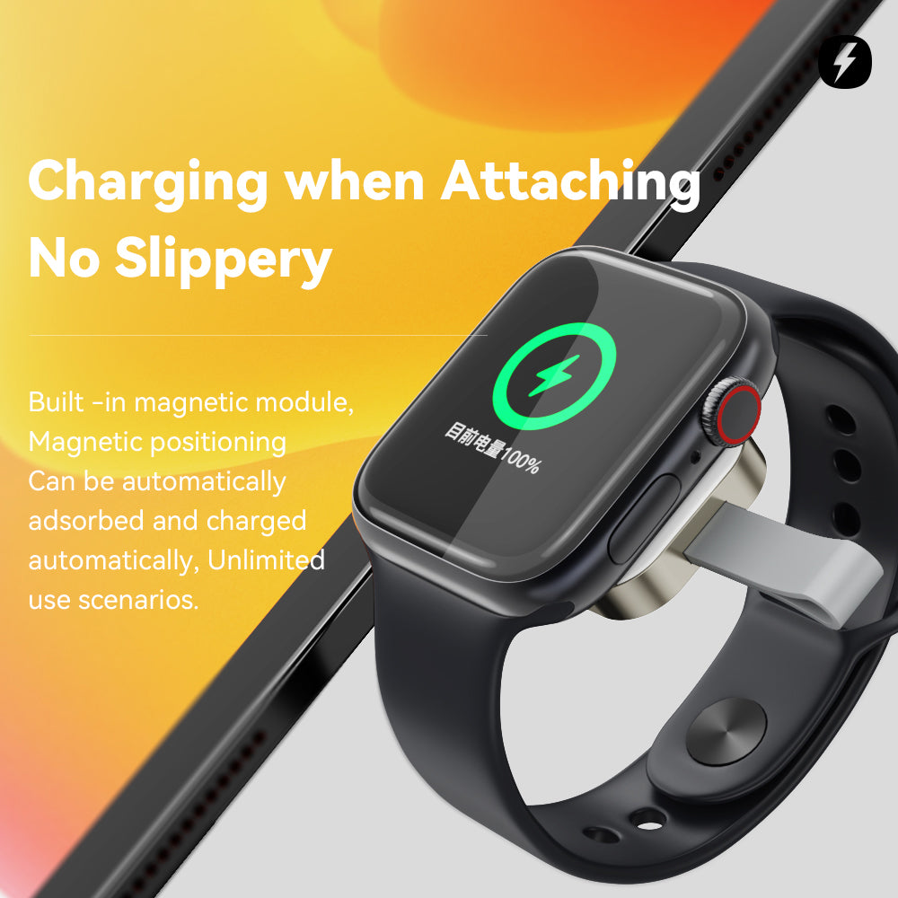 ESSAGER For Apple Watch Portable Wireless Charger Smartwatch Charging Dock - USB-A Male