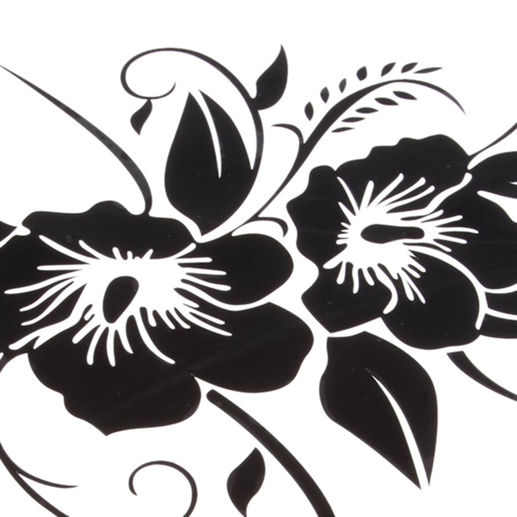 18.8x18cm Flower Bumper Decorative Decal Fashion Motorbike Car Sticker Black