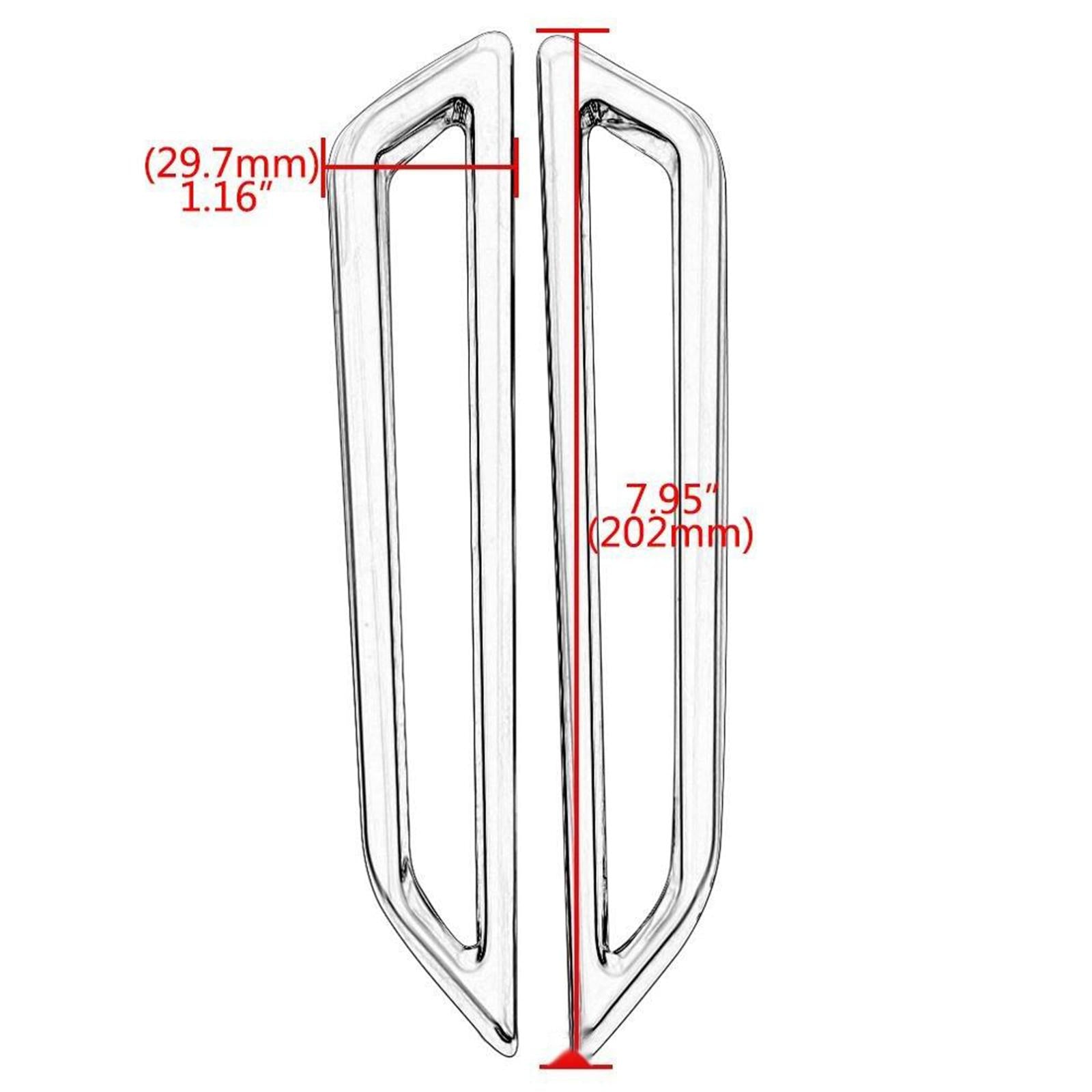 1 Pair Chrome Taillight Top Trim Accent for Honda Gold Wing Tour DCT 2018-up