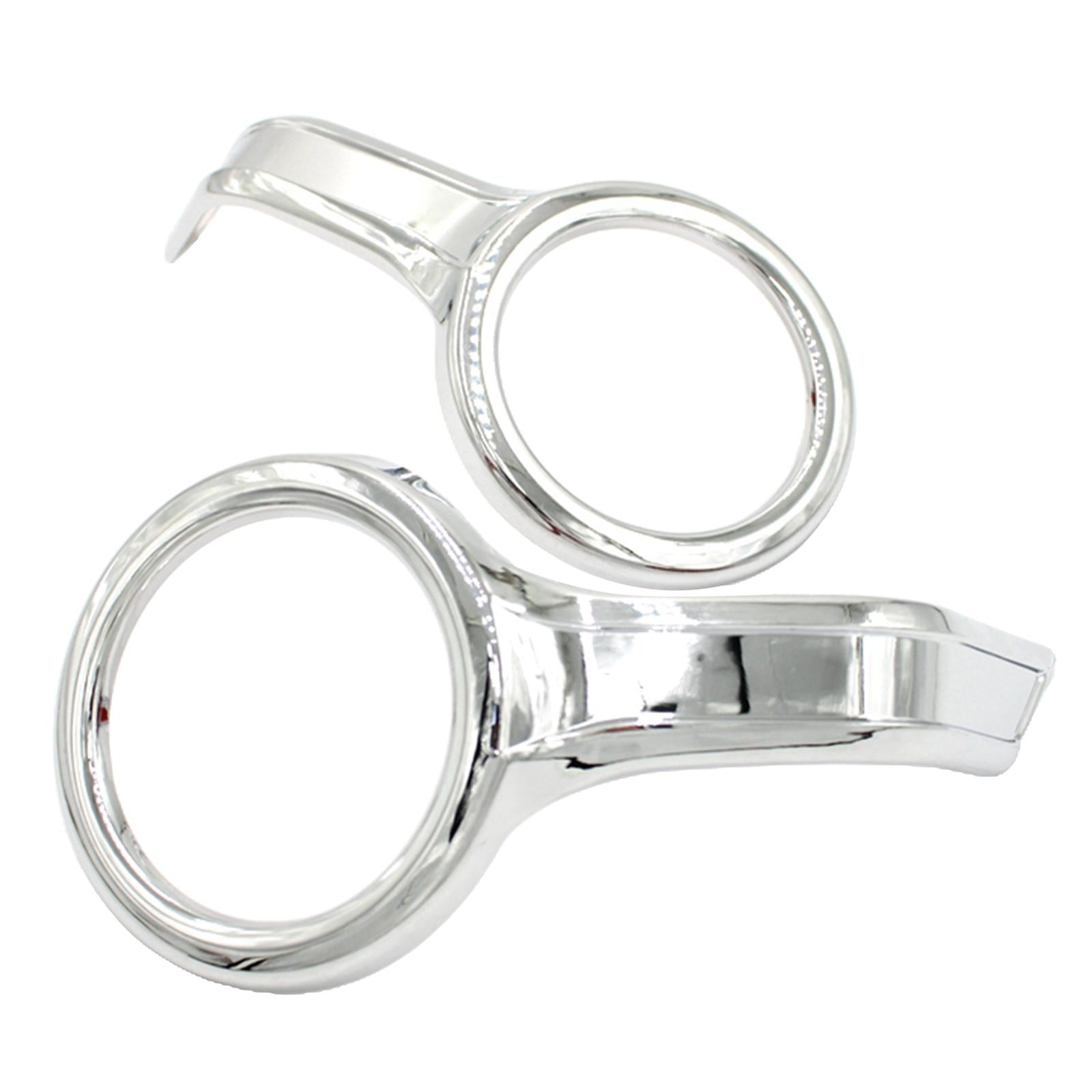 Motorcycle Fog Light Trim Rings Lamp Bezel Chrome Accessories