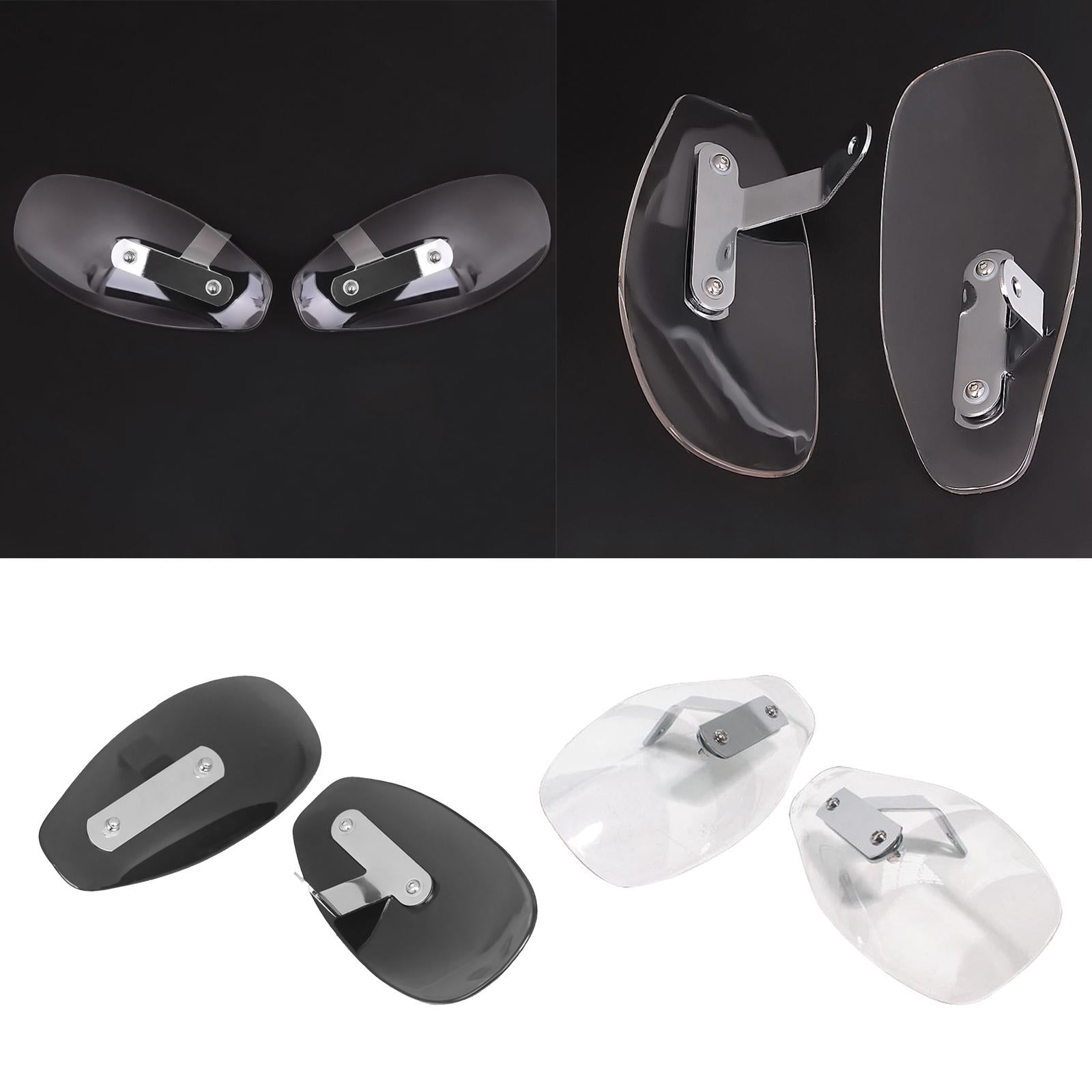1 Pair Motorcycle Plastic Hand Guard Cold Wind Deflector Shield Black