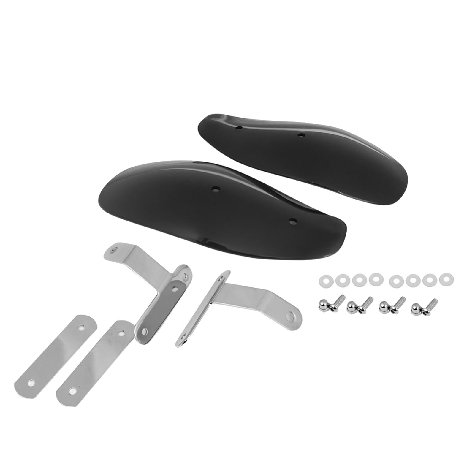 1 Pair Motorcycle Plastic Hand Guard Cold Wind Deflector Shield Black