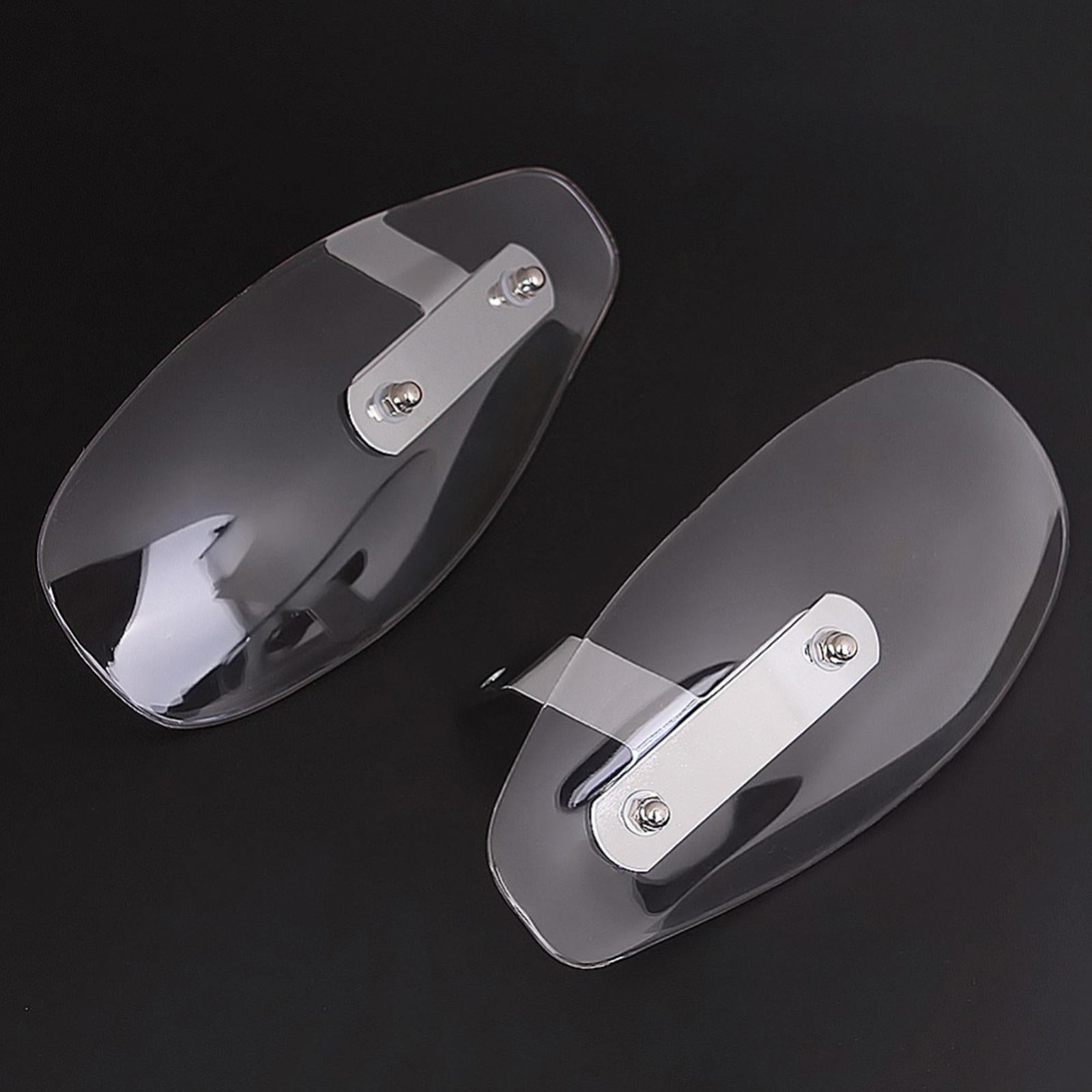 1 Pair Motorcycle Plastic Hand Guard Cold Wind Deflector Shield Transparent