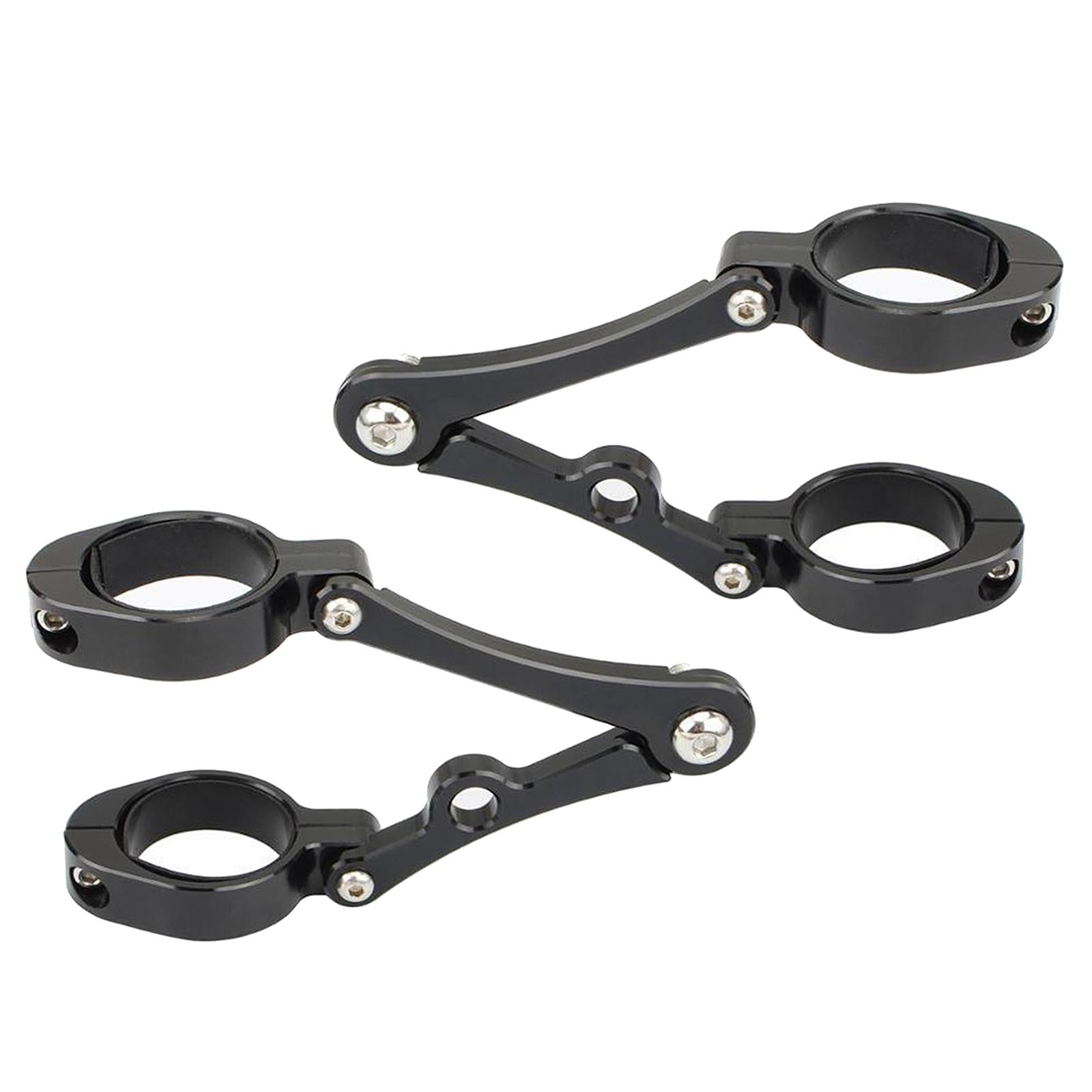 2x Motorcycle Headlight Bracket Mount Clamp 39-41mm Universal Black