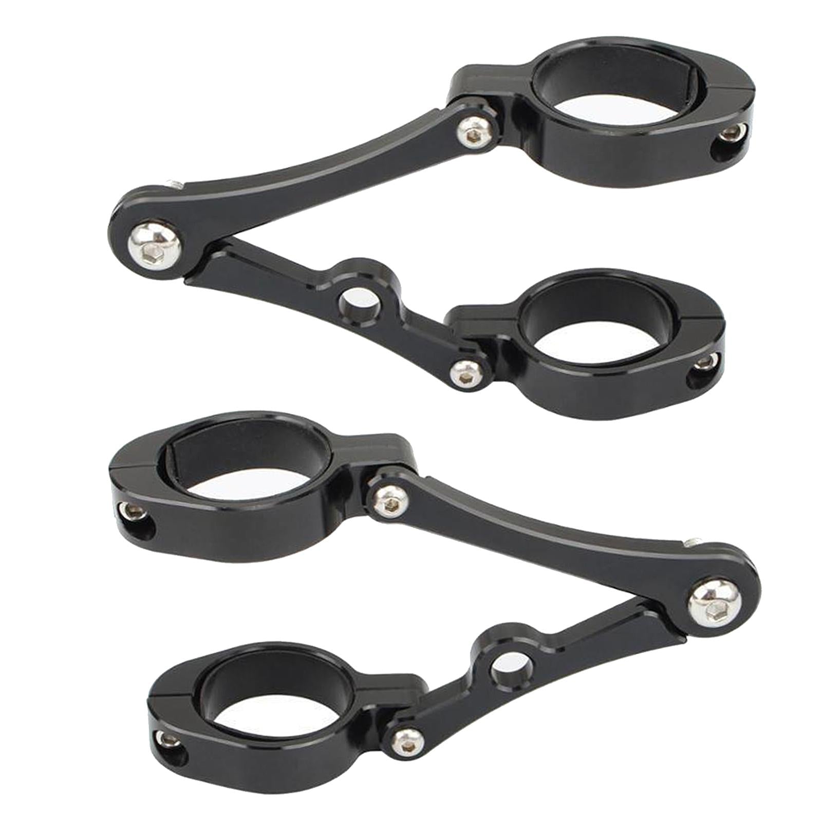 2x Motorcycle Headlight Bracket Mount Clamp 39-41mm Universal Black