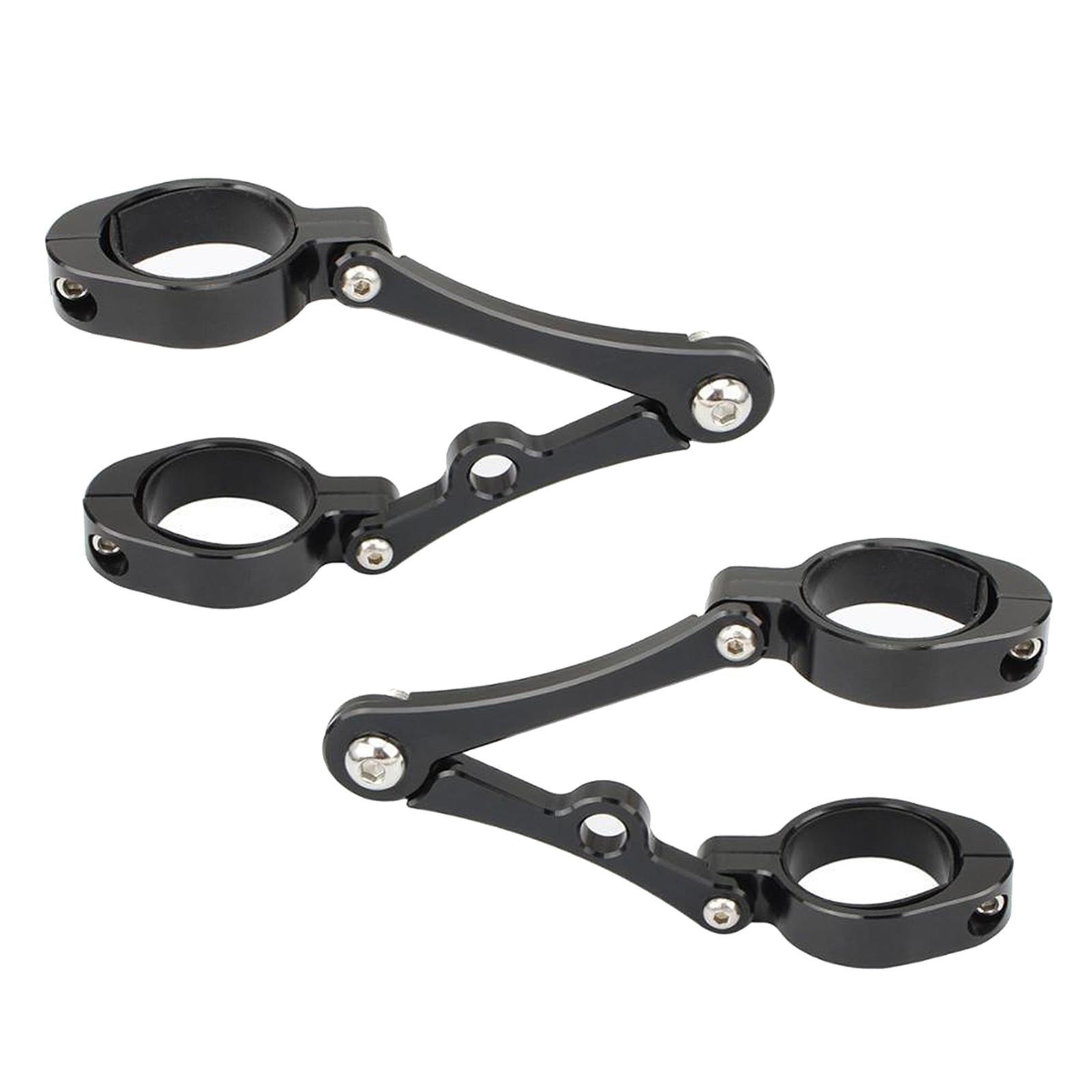 2x Motorcycle Headlight Bracket Mount Clamp 39-41mm Universal Black