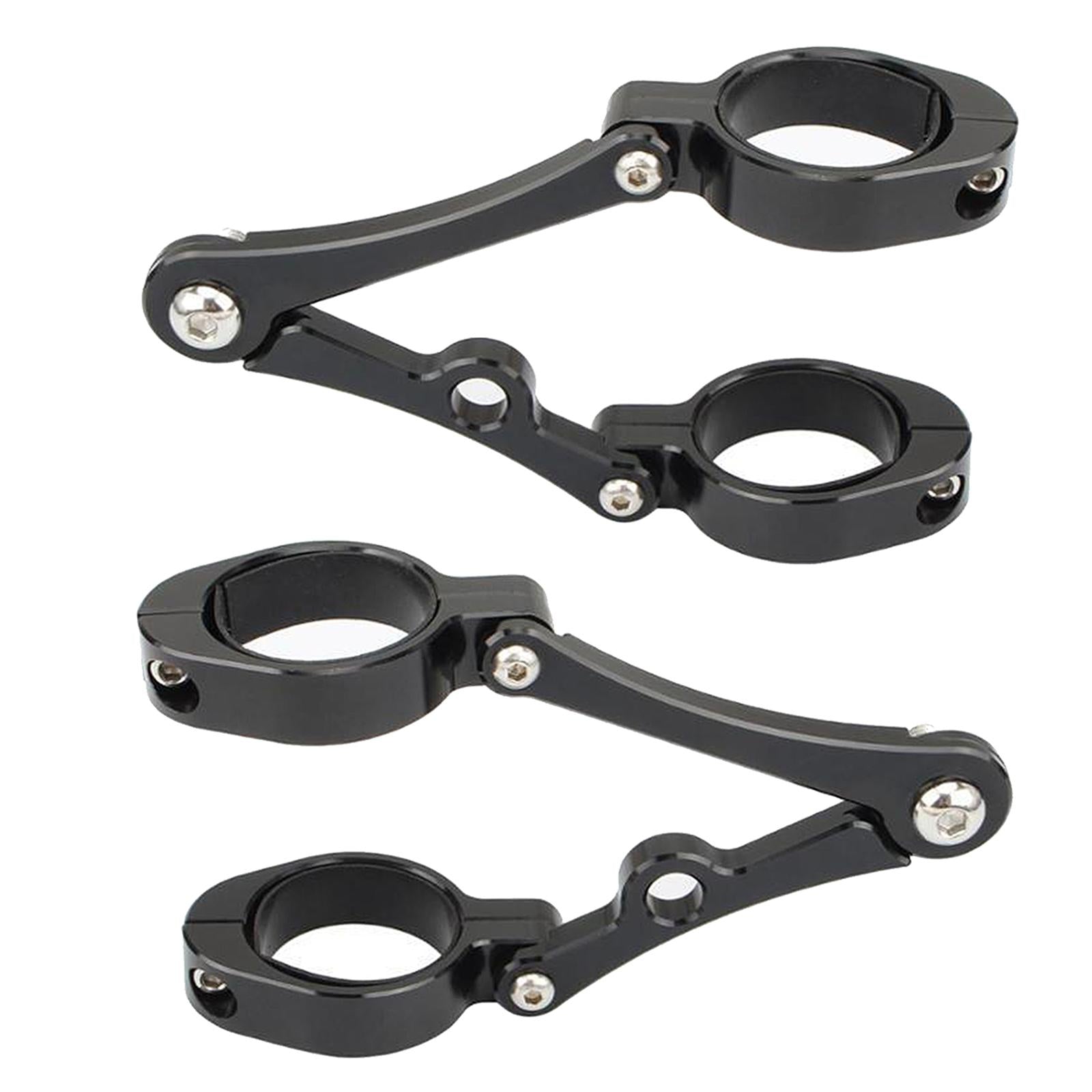 2x Motorcycle Headlight Bracket Mount Clamp 39-41mm Universal Black