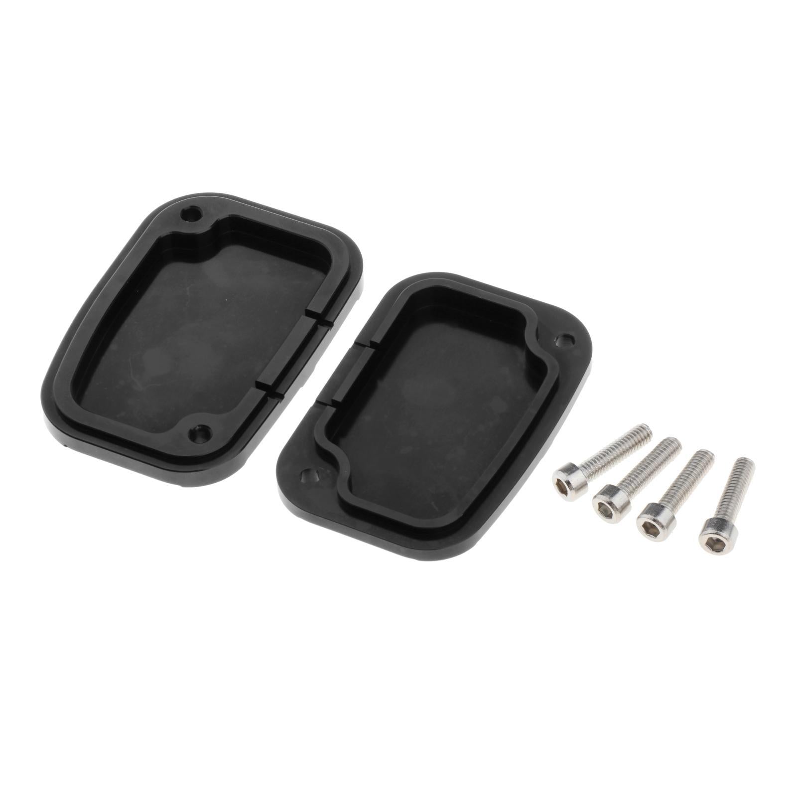 2pcs Front Brake Master Cylinder Covers for Harley Gliding Black