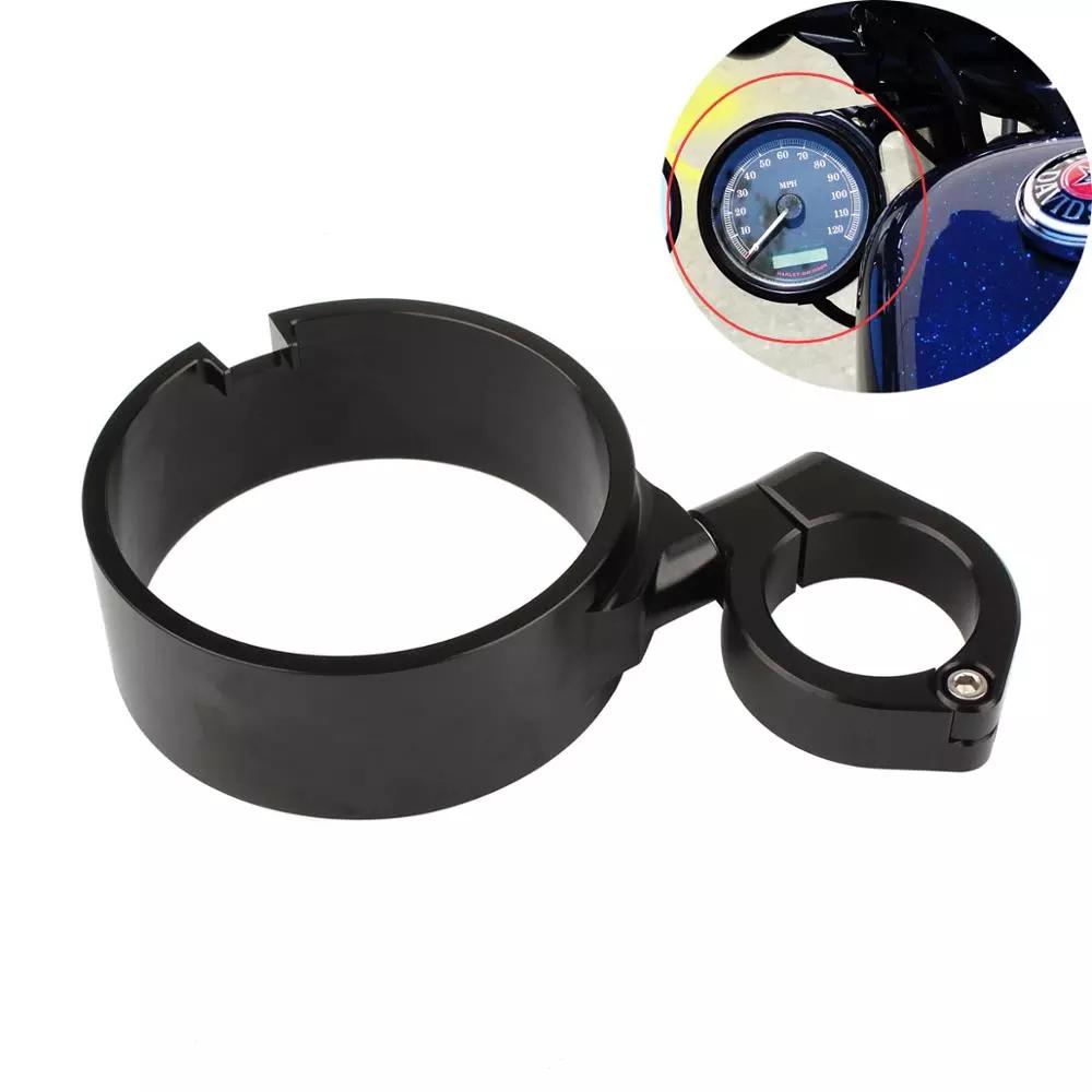 Motorcycle Speedometer Ring Side Mount Relocation Bracket For Harley Black