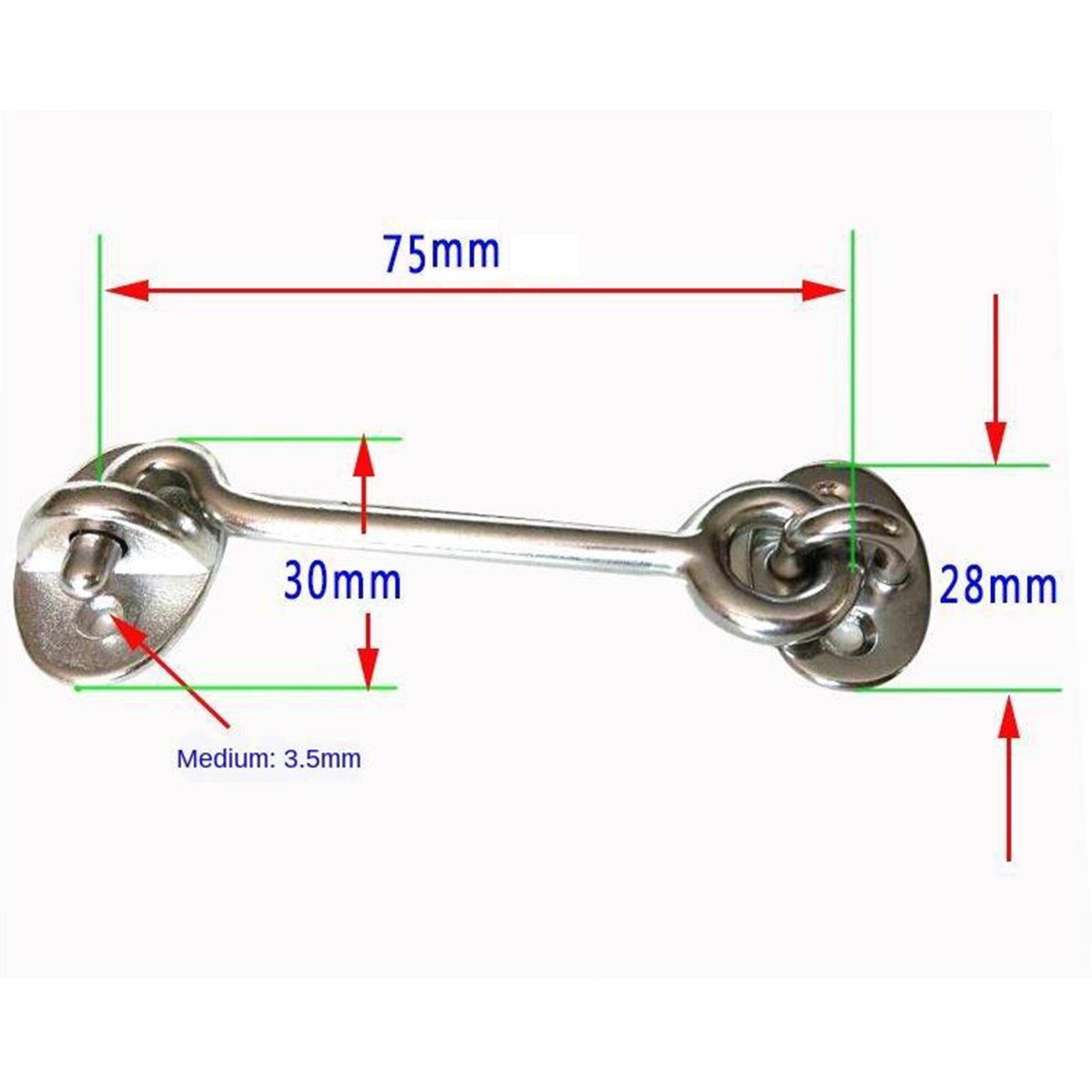 Cabin Hook and Eye Latch Lock Shed Gate Door Catch Holder for Garage Marine