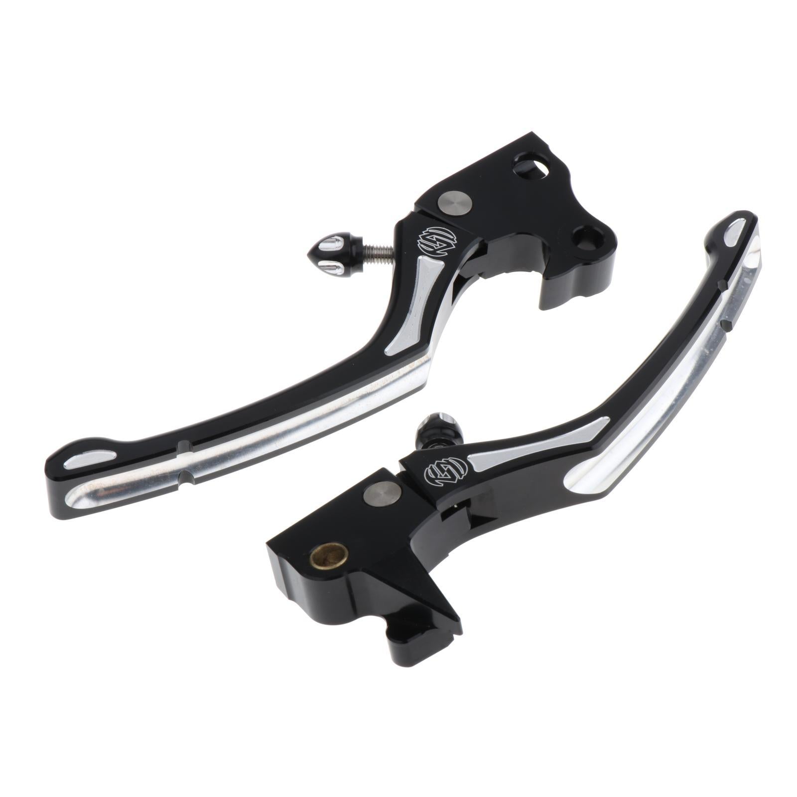 Regulator Clutch & Brake Lever Set Black for 04-13 XL Sportster