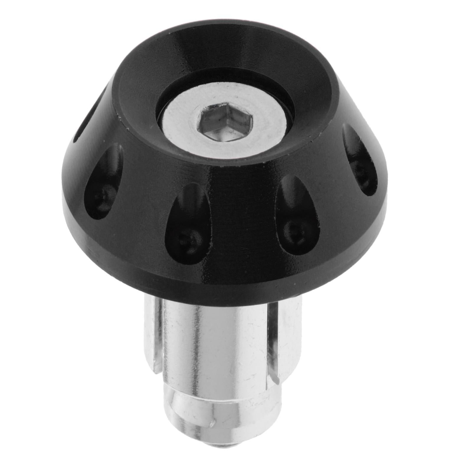 1 Pair Motorcycle Handlebar Grips Bar End Plug Universal Black