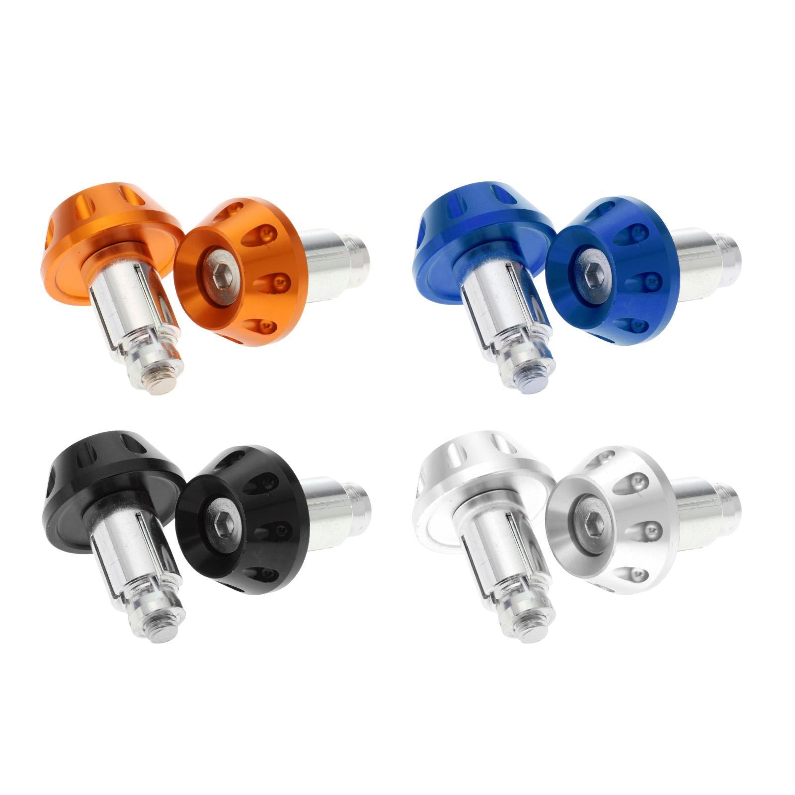 1 Pair Motorcycle Handlebar Grips Bar End Plug Universal Black