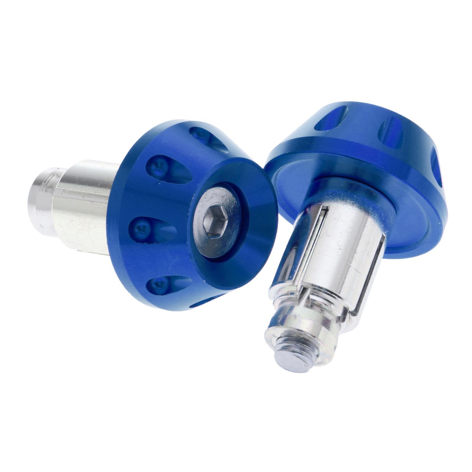 1 Pair Motorcycle Handlebar Grips Bar End Plug Universal Blue