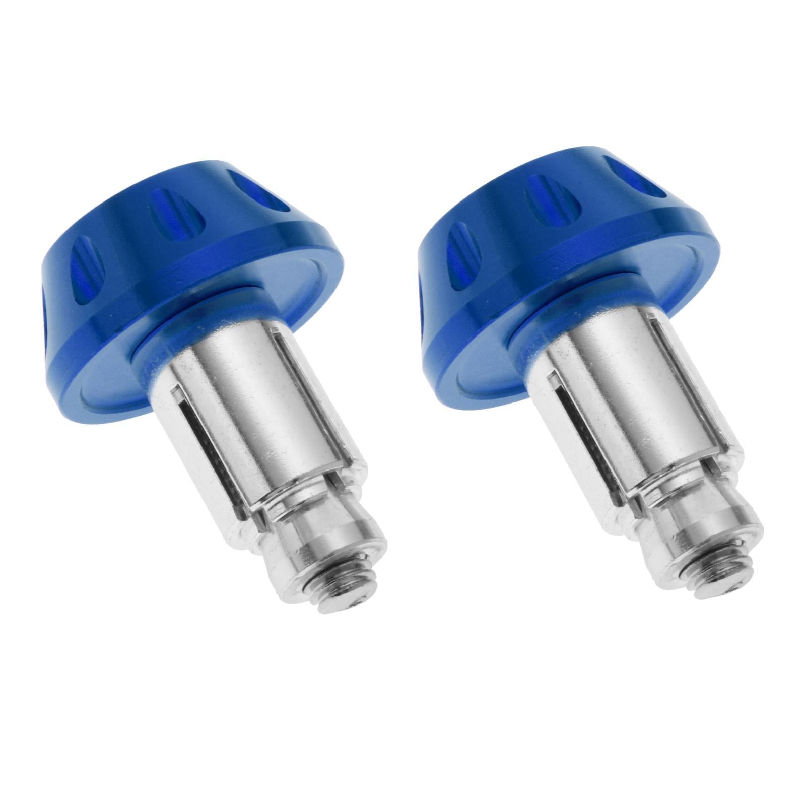 1 Pair Motorcycle Handlebar Grips Bar End Plug Universal Blue