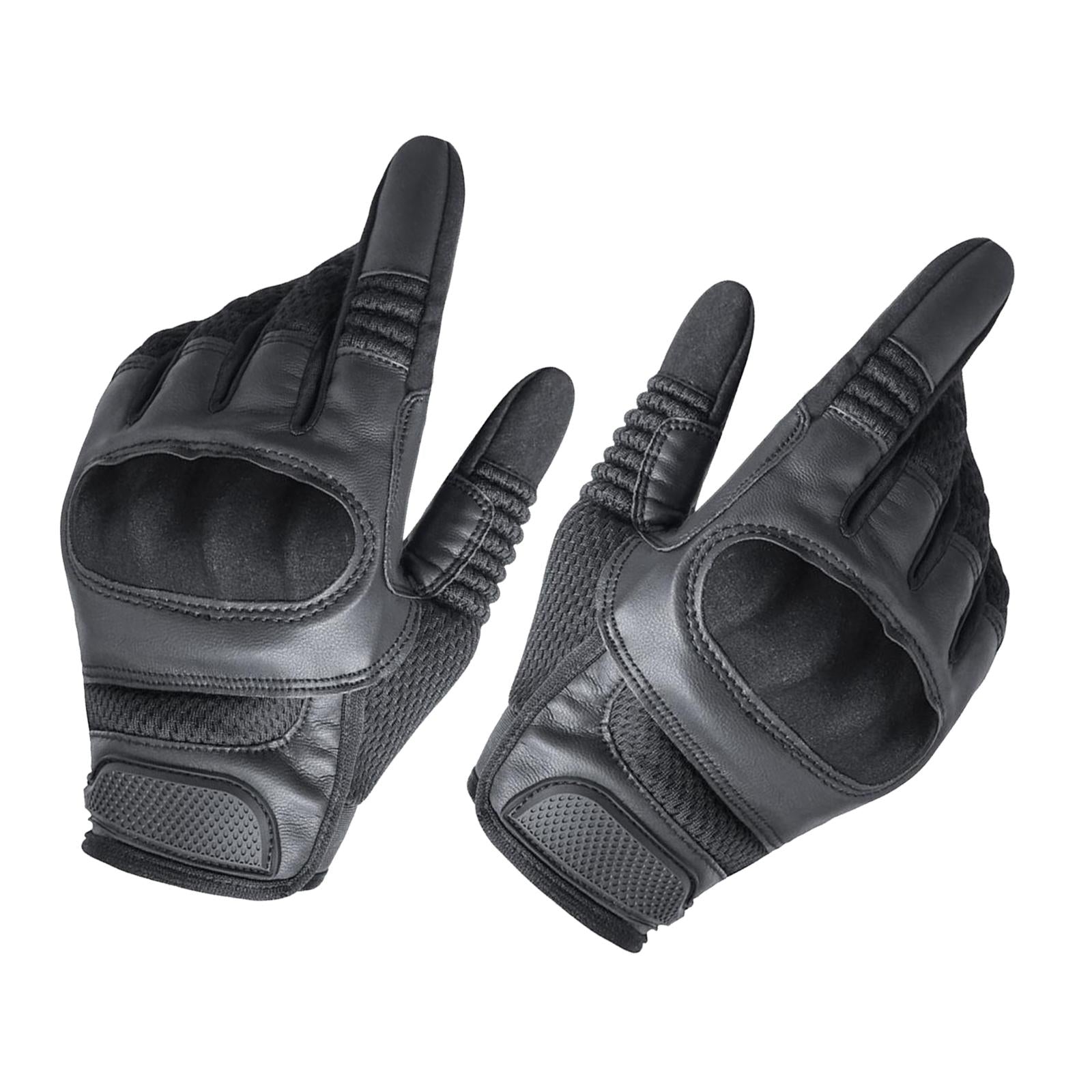 2xWinter Thermal Ski Gloves Touchscreen Waterproof Snow Gloves Black L