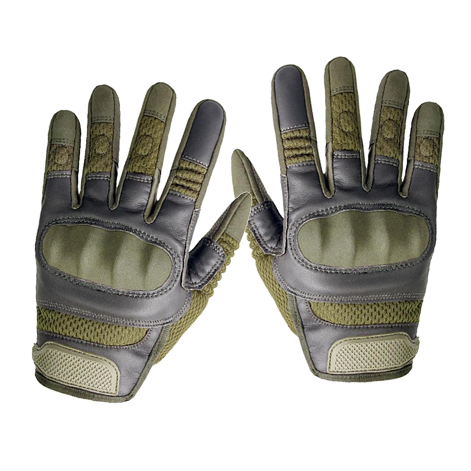 2xWinter Thermal Ski Gloves Touchscreen Waterproof Snow Gloves Army Green M