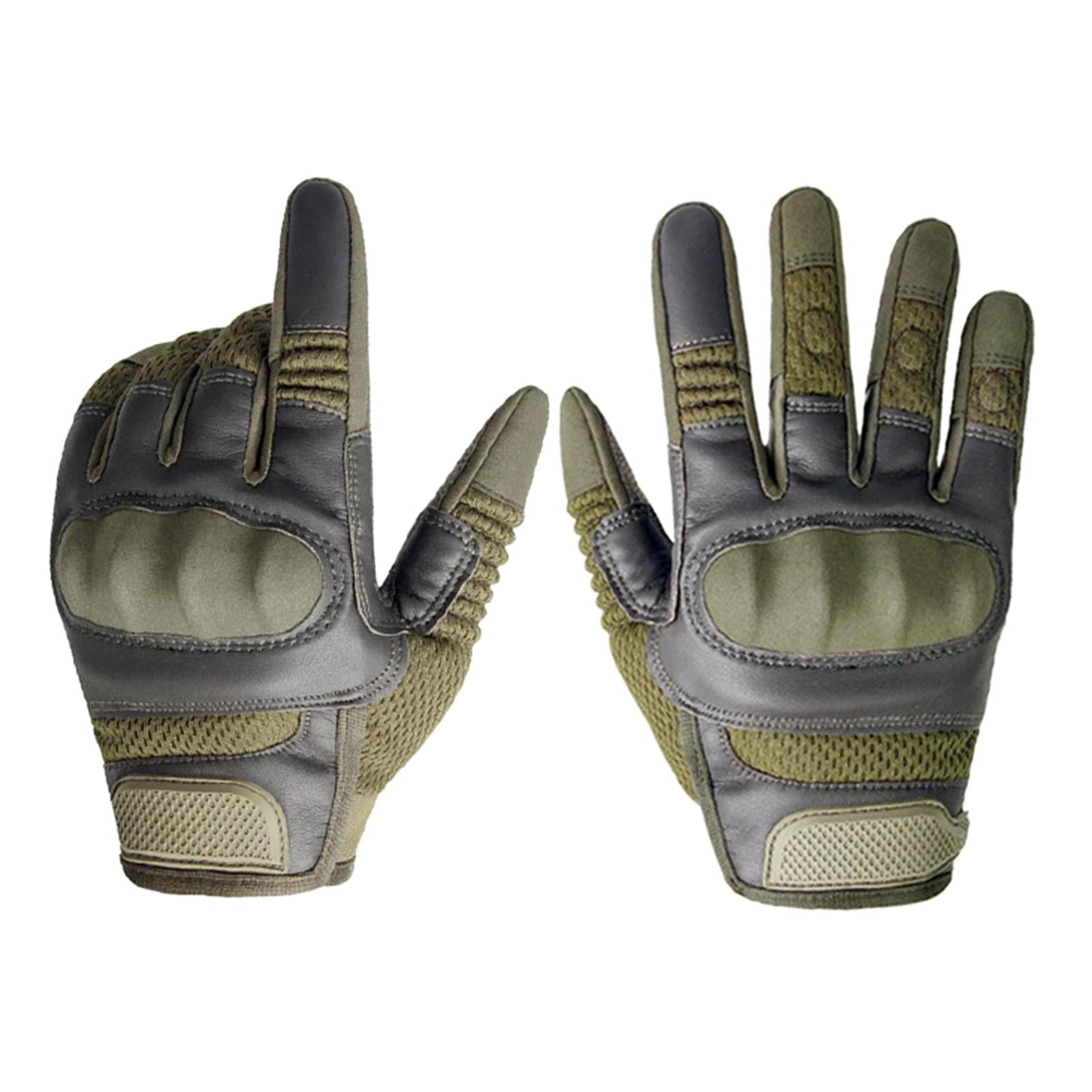 2xWinter Thermal Ski Gloves Touchscreen Waterproof Snow Gloves Army Green M