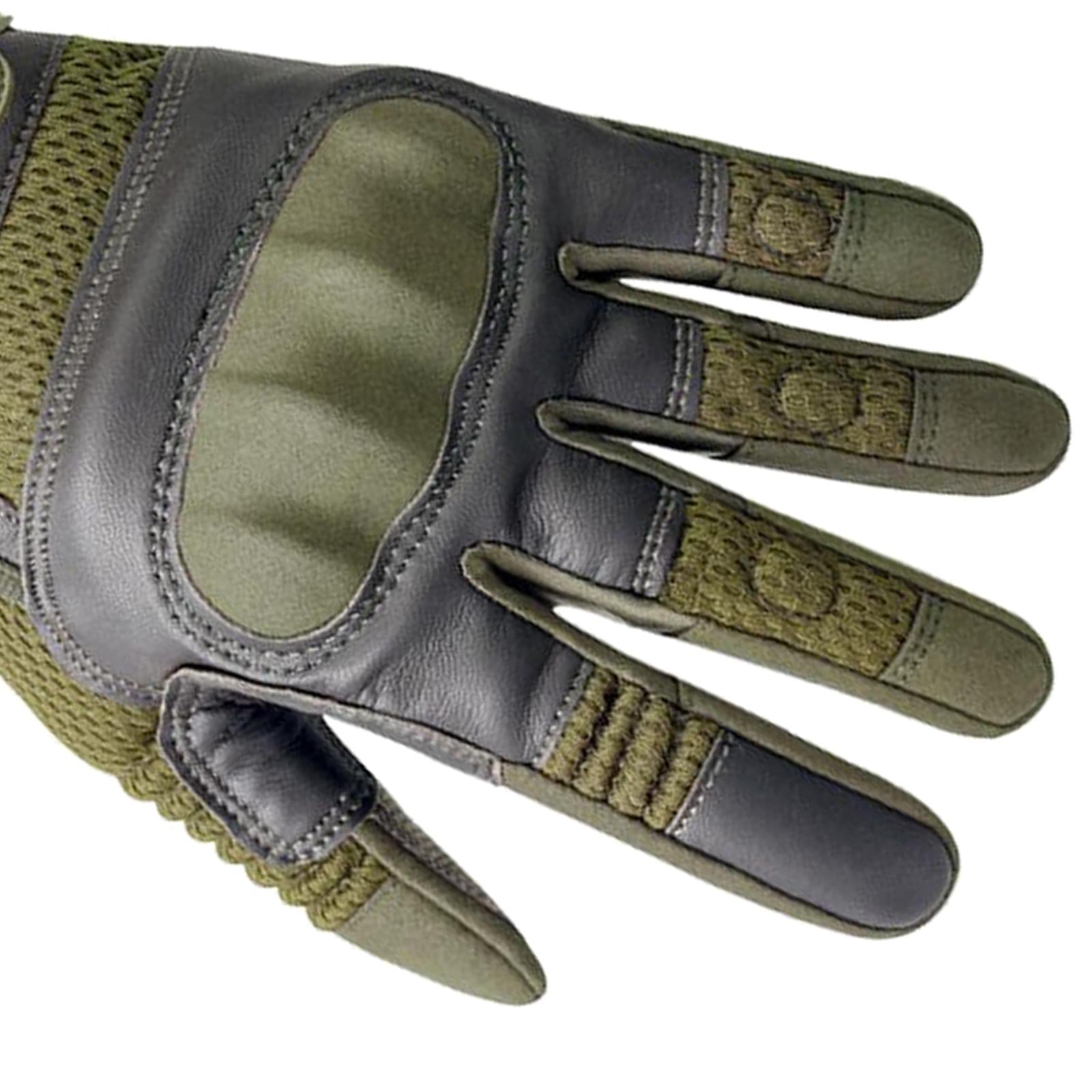 2xWinter Thermal Ski Gloves Touchscreen Waterproof Snow Gloves Army Green L