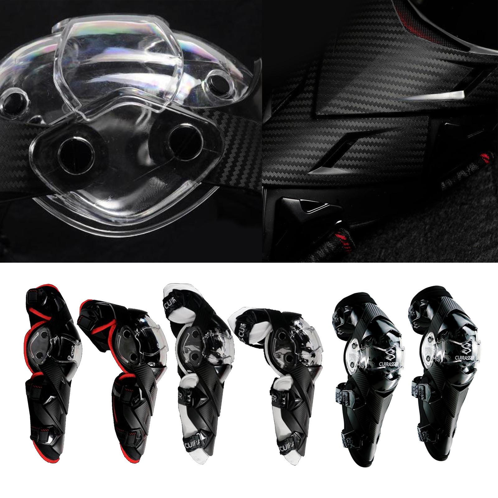 1 Pair Motorbike Knee Pads Armour Gear Motocross Shin Guards Protector Black