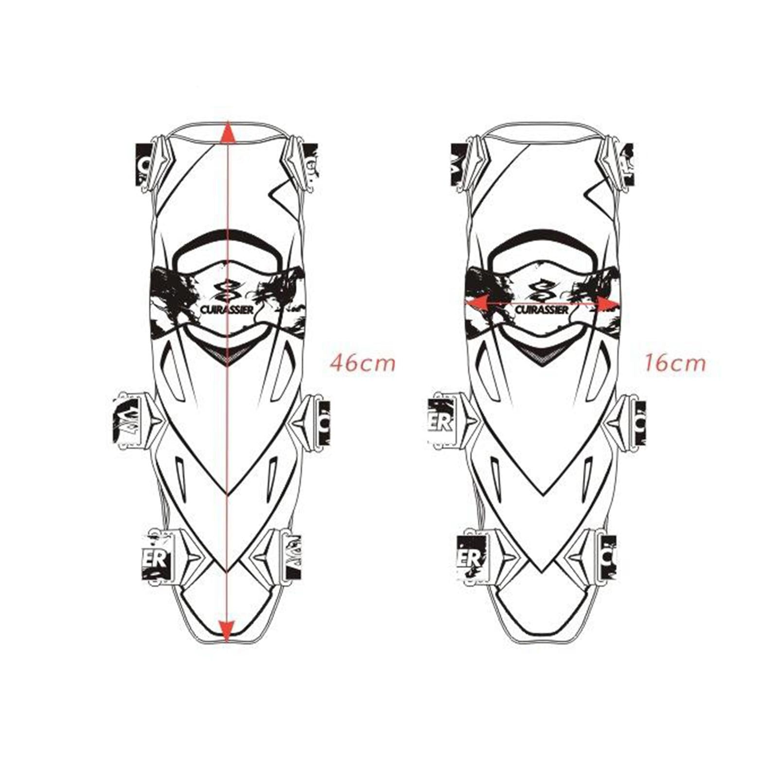 1 Pair Motorbike Knee Pads Armour Gear Motocross Shin Guards Protector White