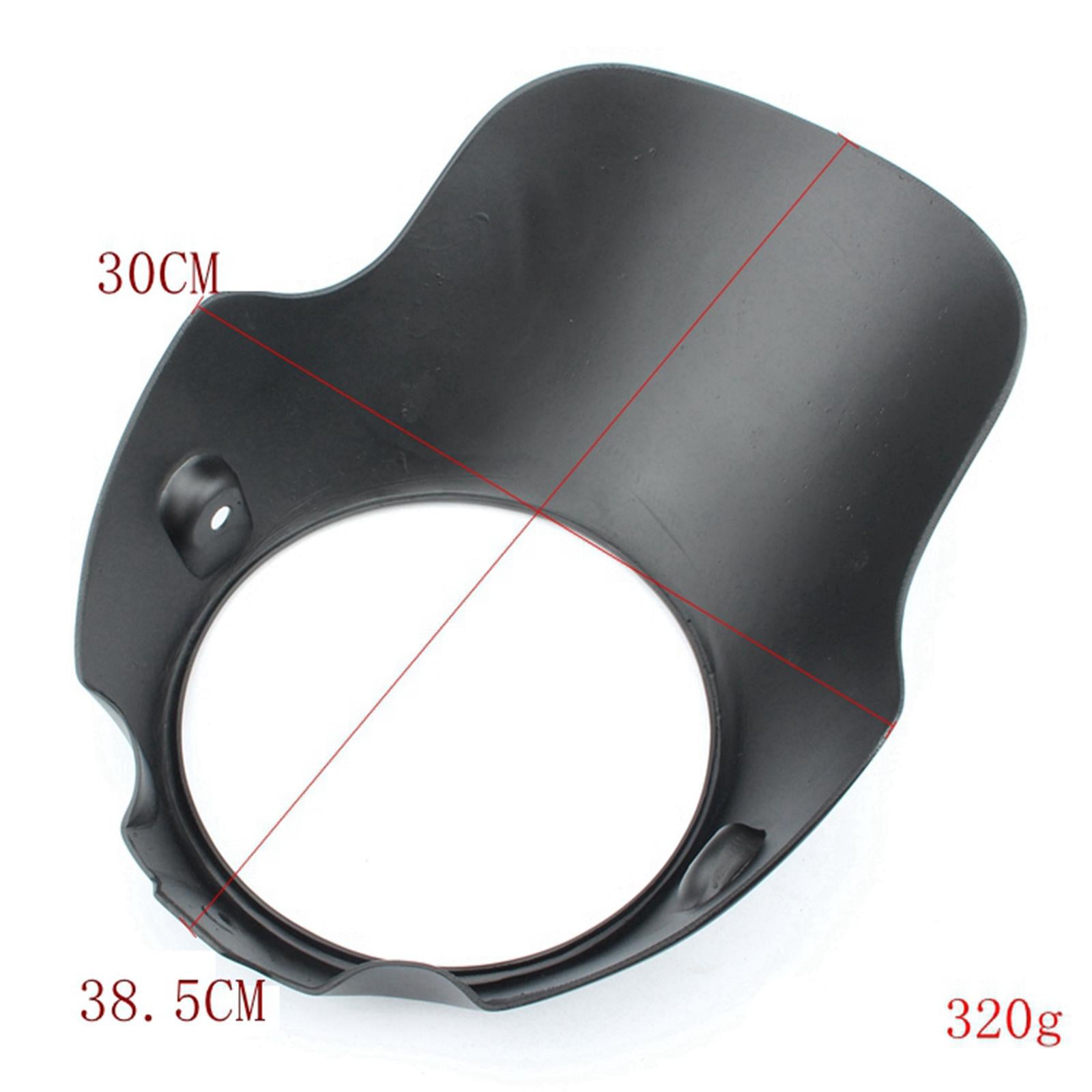 Black Cafe Racer Style 7 Headlight Fairing Screen Protector Universal"