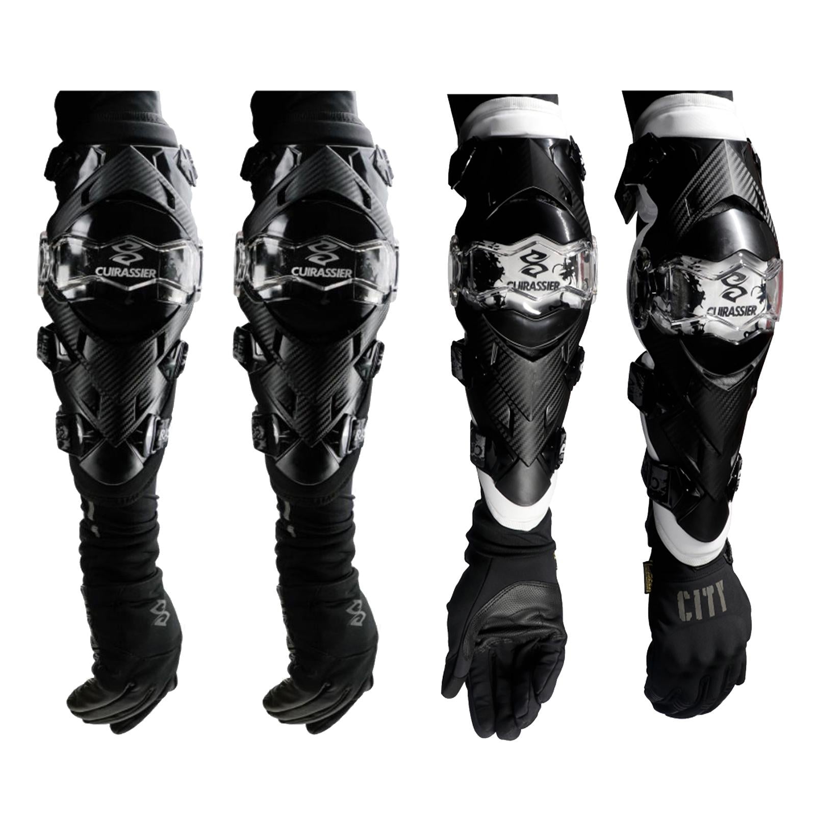 Cuirassier E09 Motorcycle Elbow Pads Protector Guards Gear Protection Black