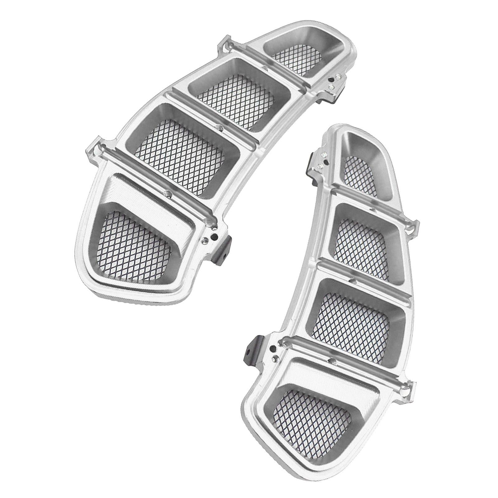 1 Pair Motorcycle Radiator Guard Cover for VESPA GTS 250 2013-2020 Silver