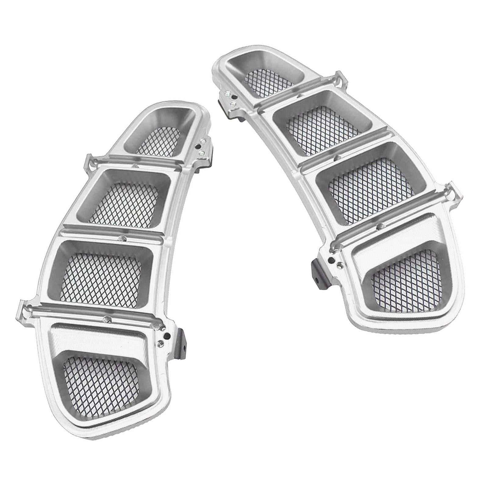 1 Pair Motorcycle Radiator Guard Cover for VESPA GTS 250 2013-2020 Silver