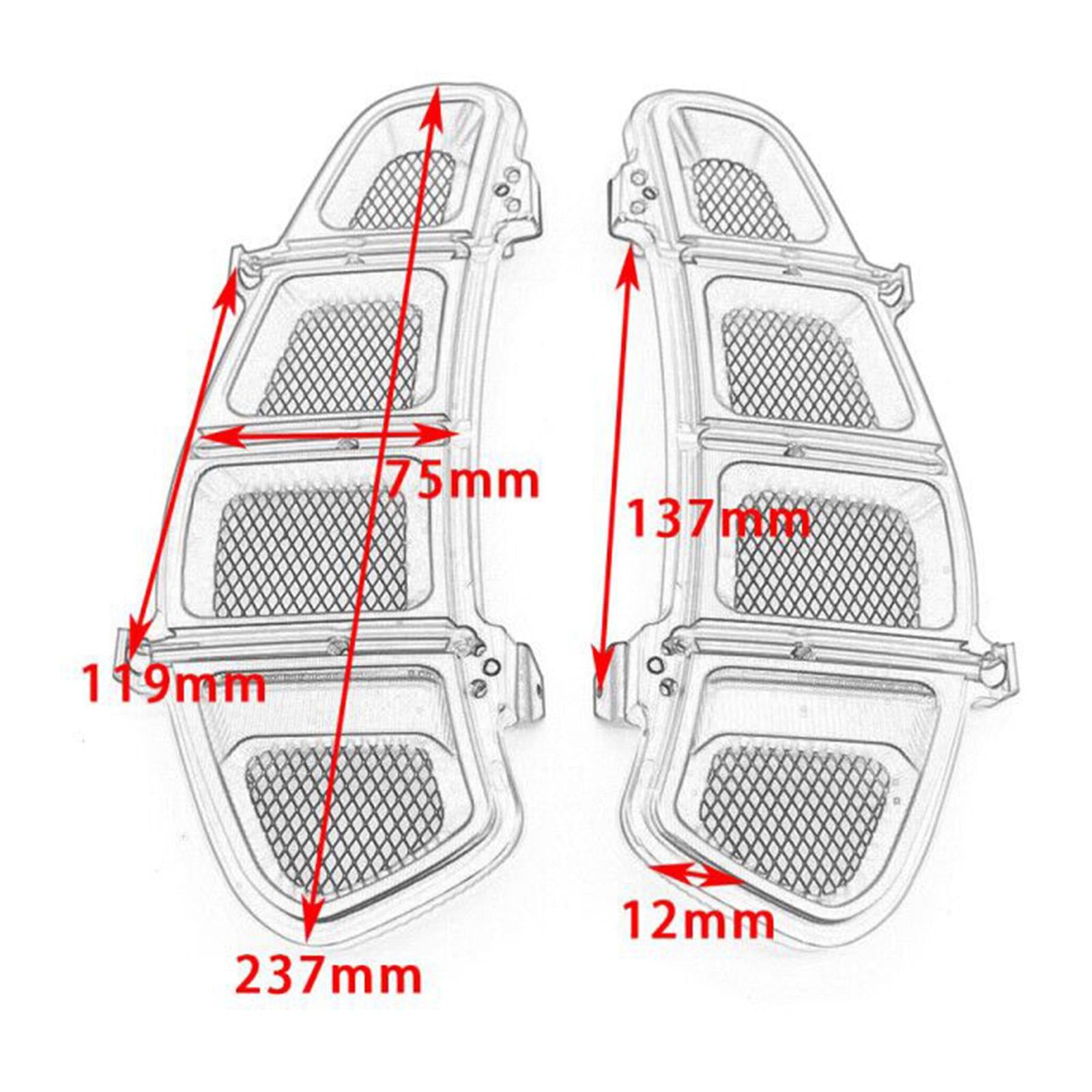 1 Pair Motorcycle Radiator Guard Cover for VESPA GTS 250 2013-2020 Black