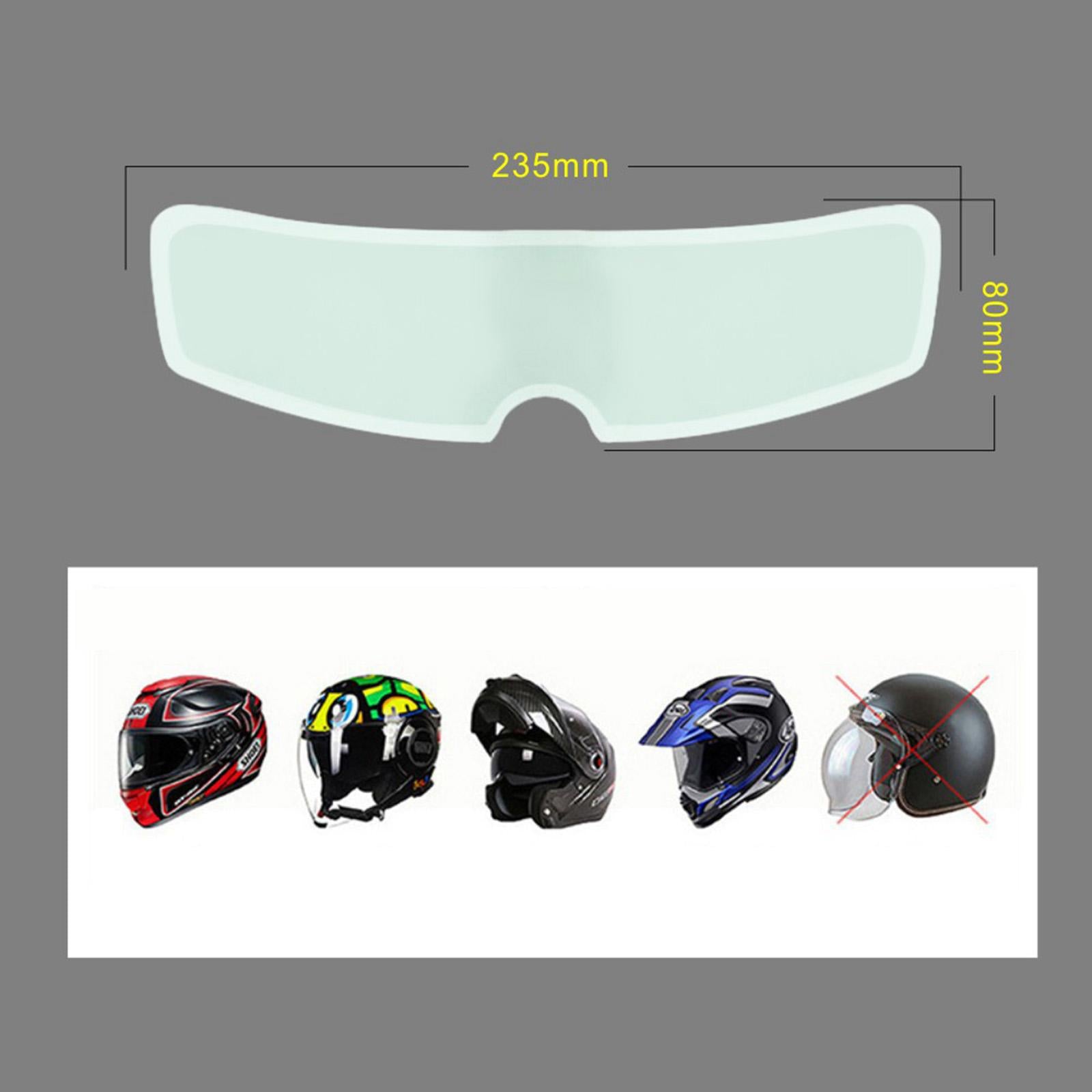 1x Universal Anti-Fog Helmet Lens Film Motorcycle Fog Resistant Visor Shield