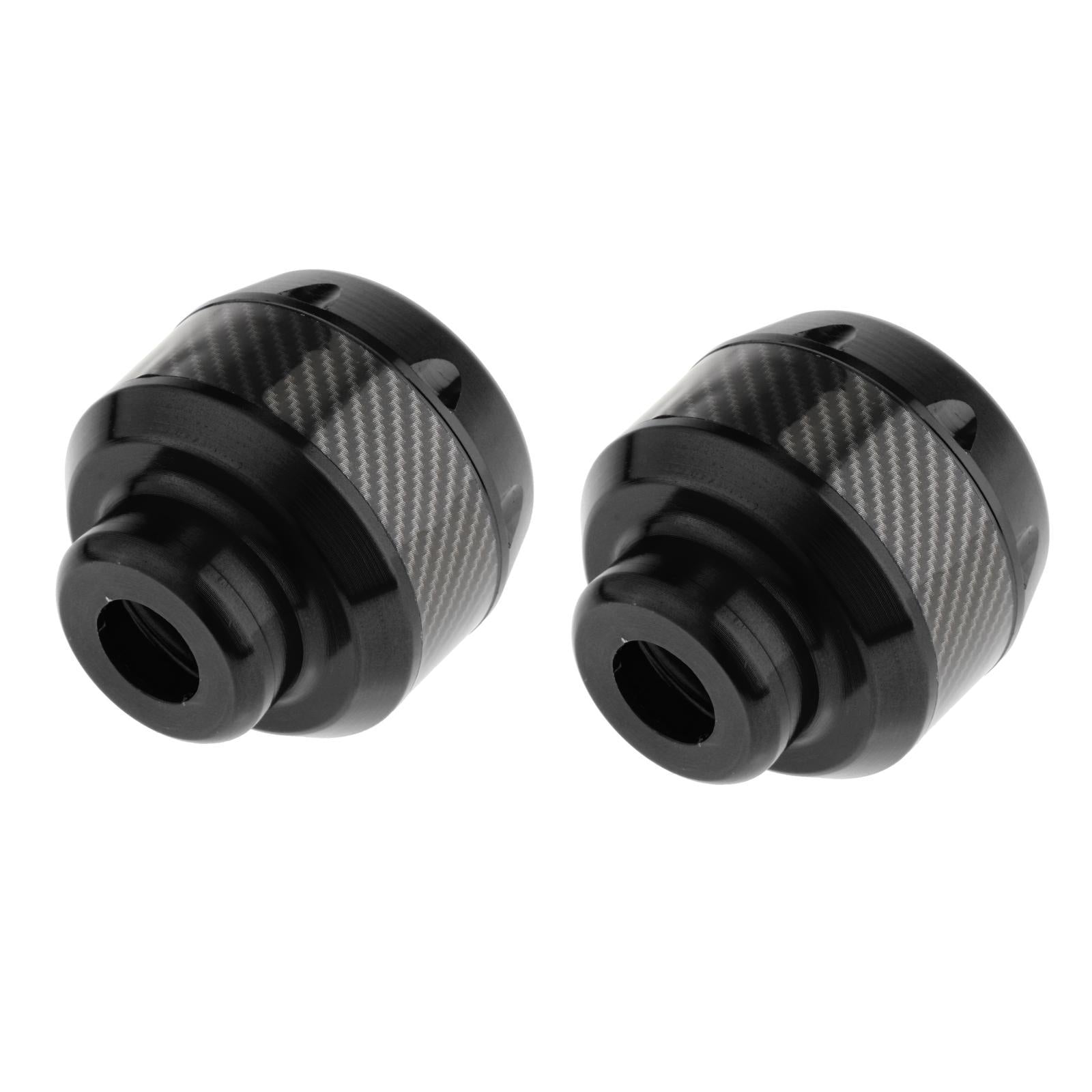 2 Pieces Motorbike Falling Protector Fork Frame Sliders Caps Black