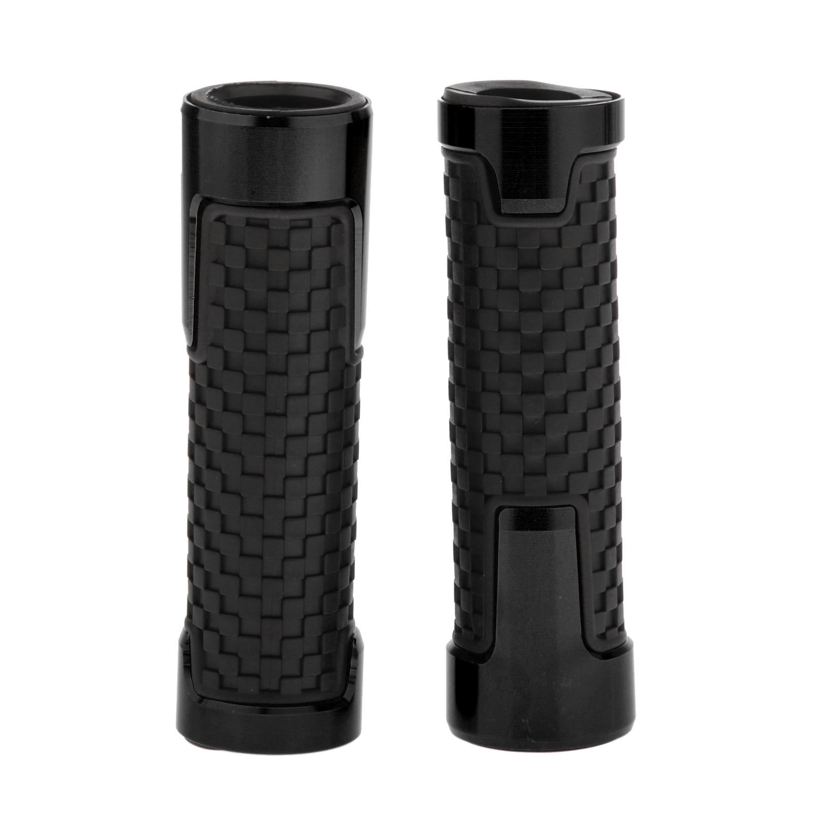 2pcs Non Slip Rubber Bar End Thruster Grip 7/8 Hand Handlebar Grip Black"