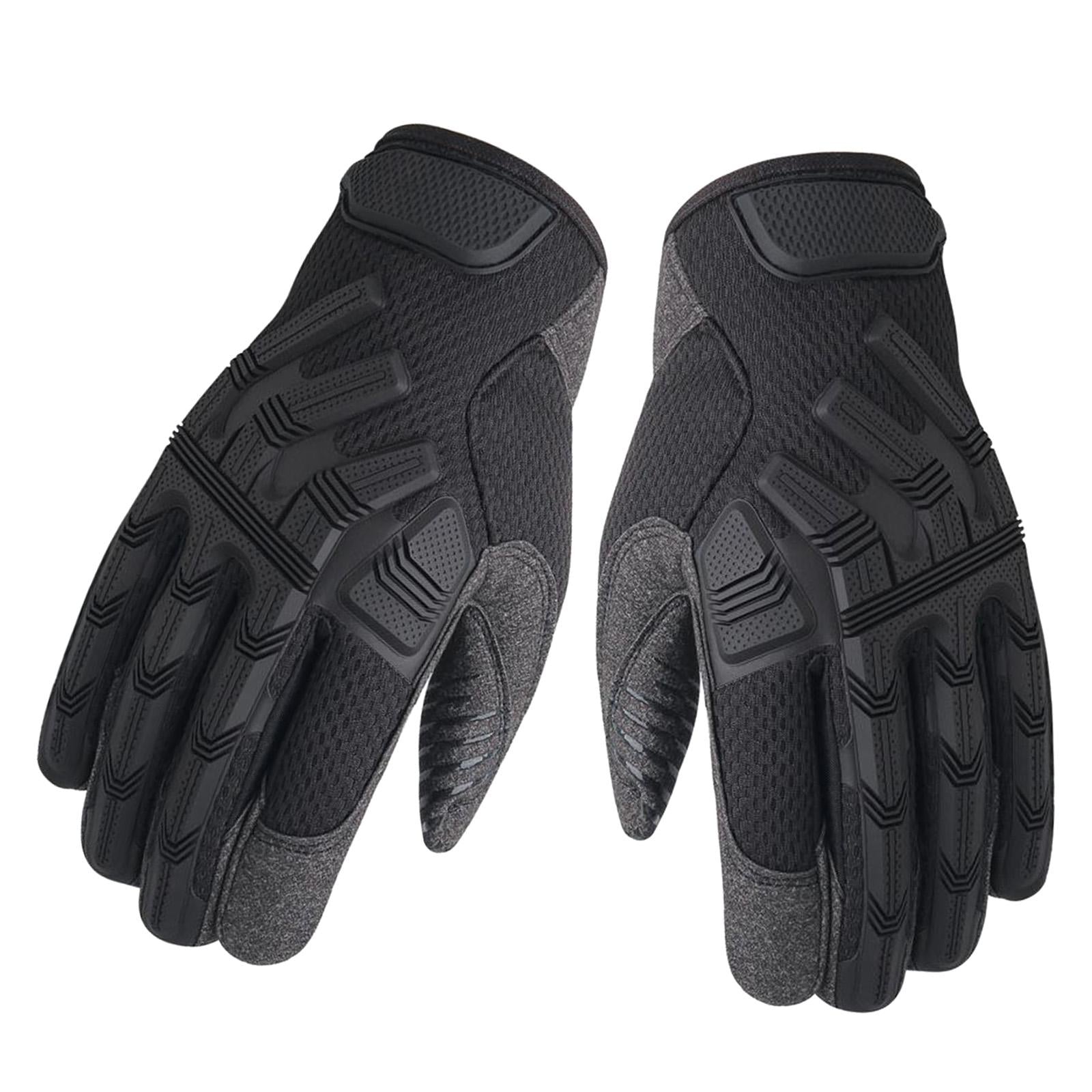 Windproof Motorcycle Gloves Non-Slip for Men Women Cycling ATV UTV Outdoor S black