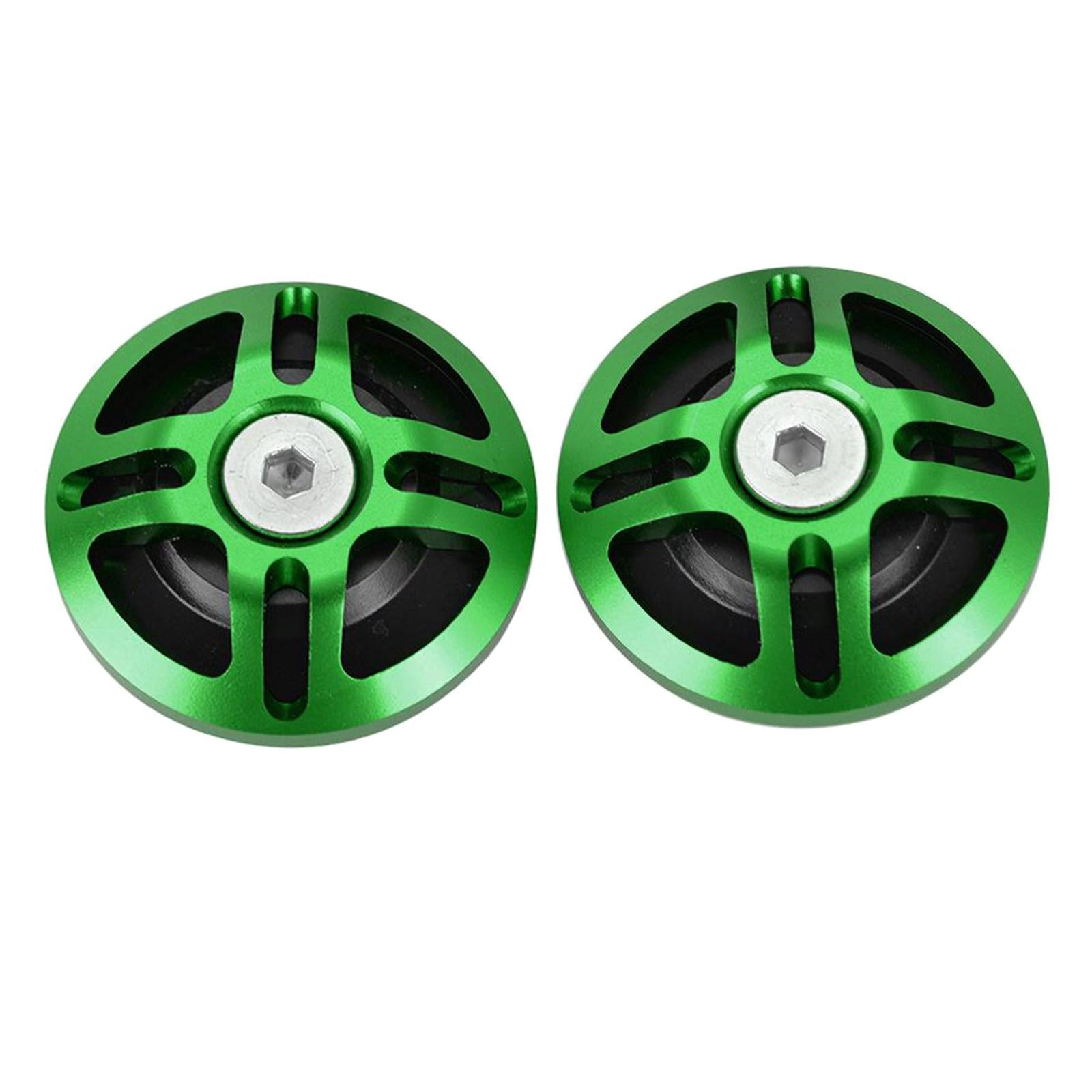 2x Motors Aluminum Alloy Frame Hole Cap Decorative Plug for Ninja400 Green