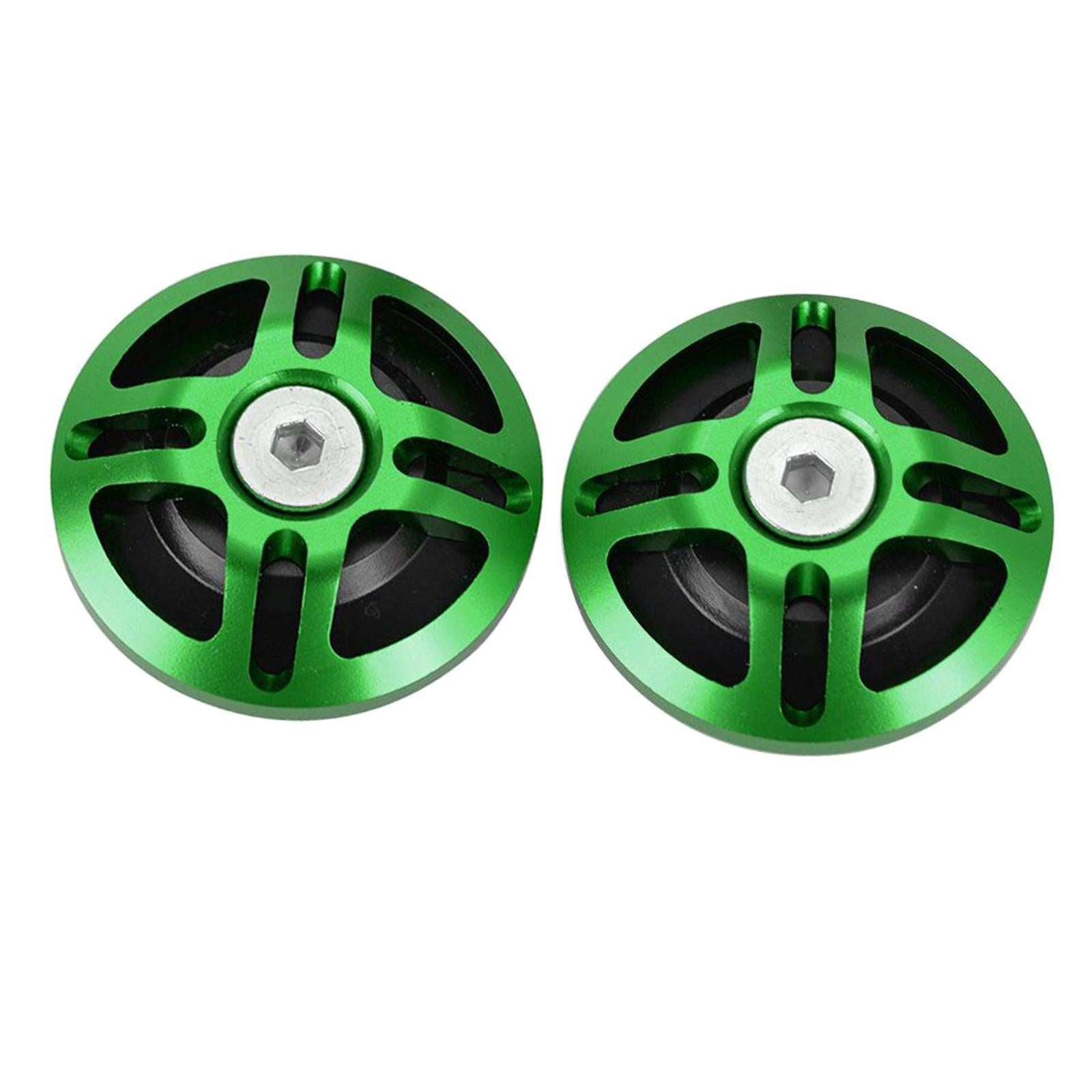 2x Motors Aluminum Alloy Frame Hole Cap Decorative Plug for Ninja400 Green