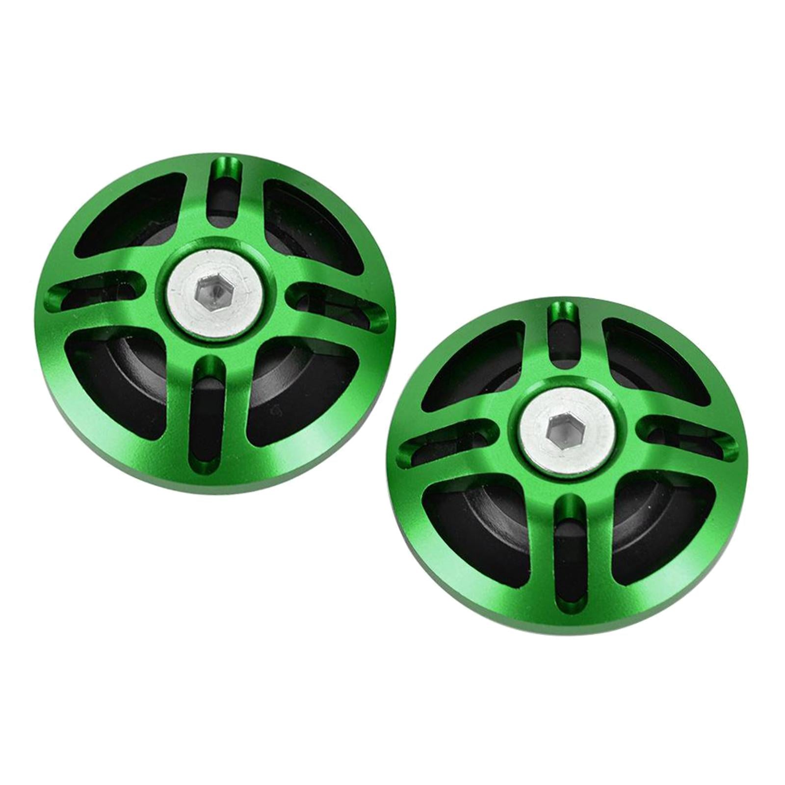 2x Motors Aluminum Alloy Frame Hole Cap Decorative Plug for Ninja400 Green