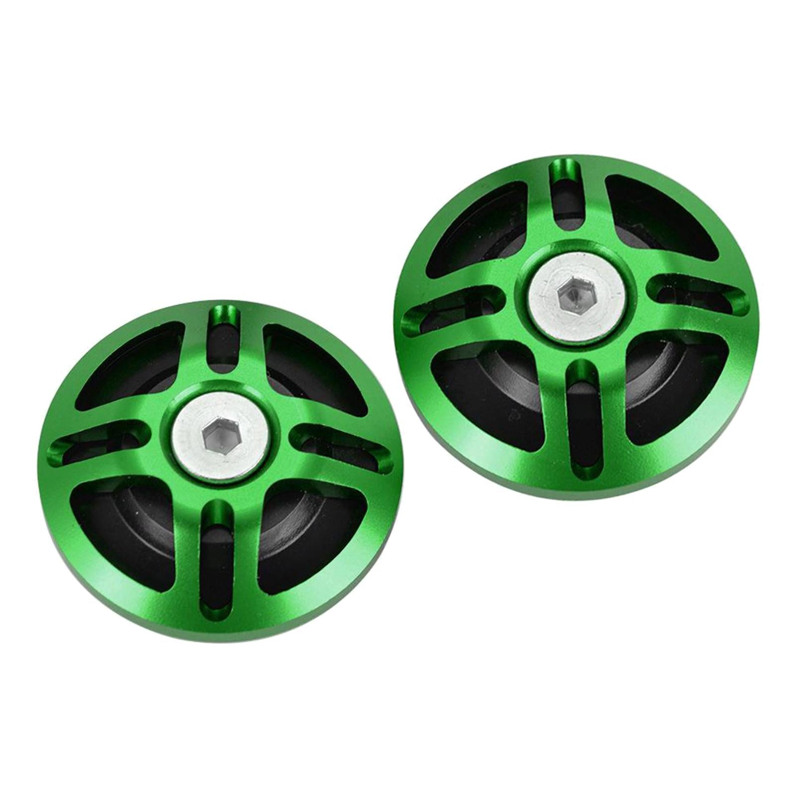 2x Motors Aluminum Alloy Frame Hole Cap Decorative Plug for Ninja400 Green