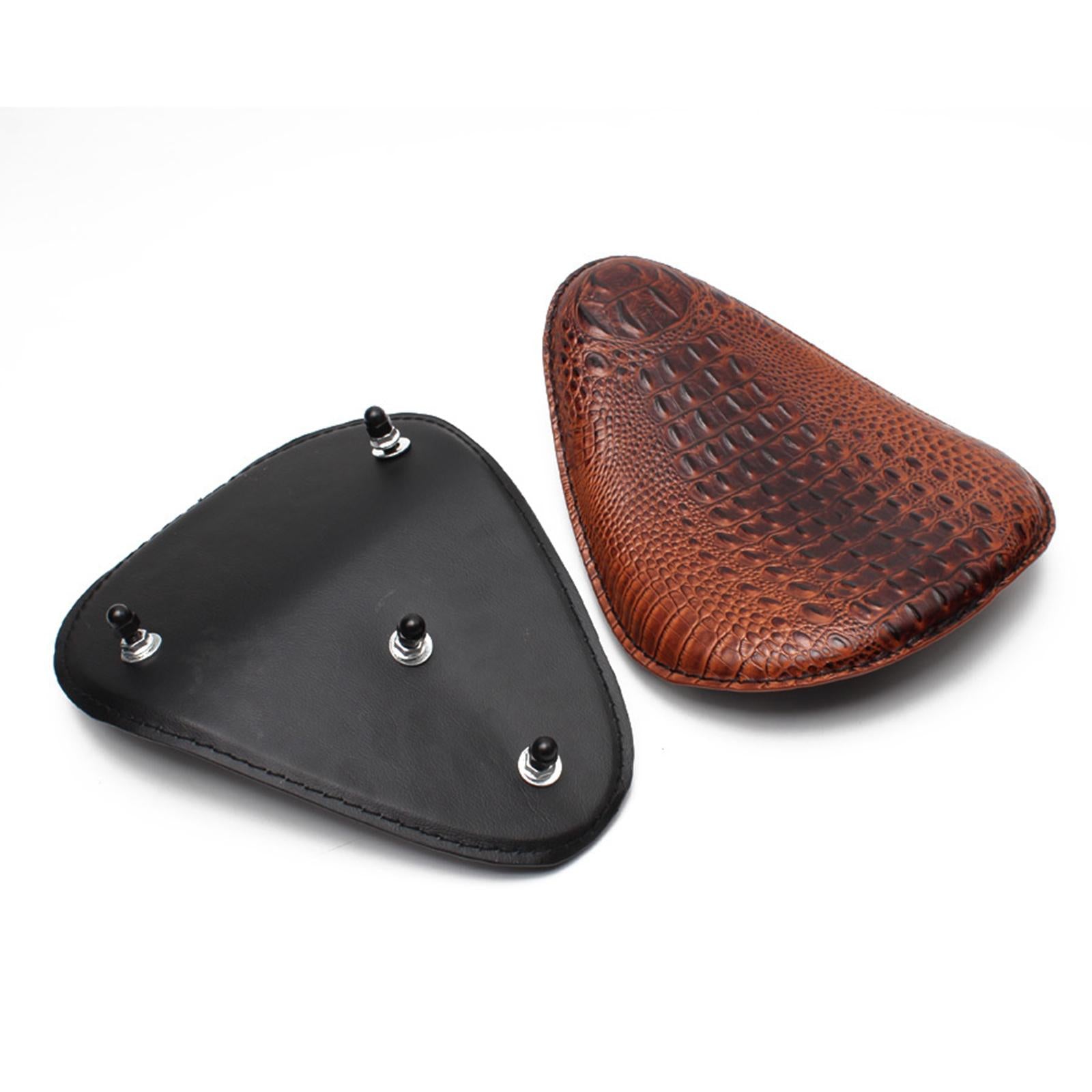 Motorcycle Solo Seat for Harley Custom Chopper Bobber Saddle Seat Brown