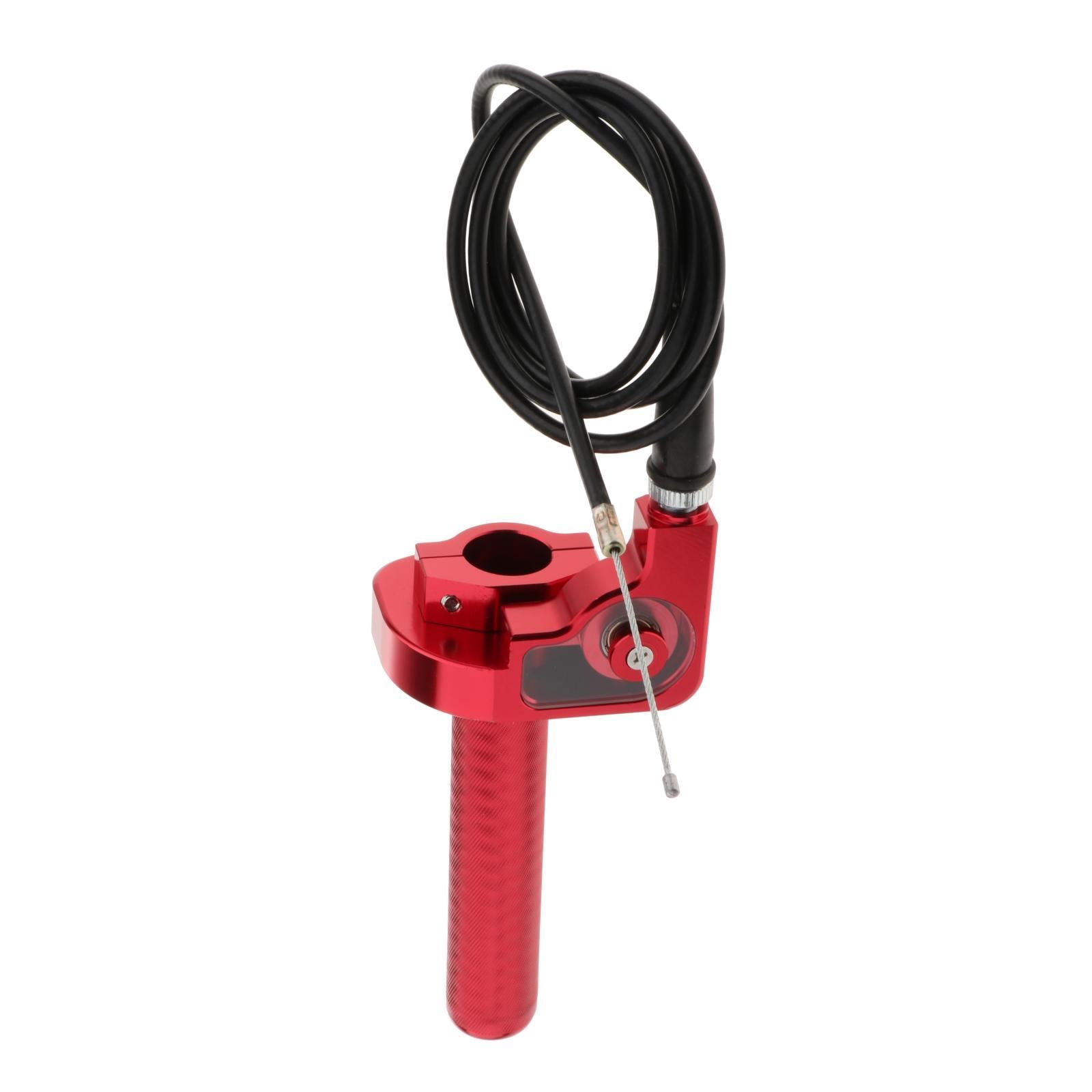 CNC Aluminum 7/8 22mm Throttle Grip and Cable For 50cc-250cc ATV red"