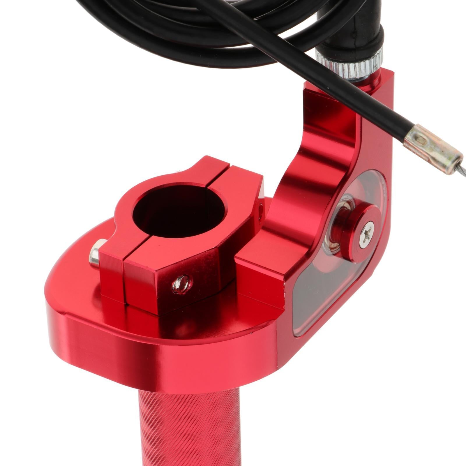 CNC Aluminum 7/8 22mm Throttle Grip and Cable For 50cc-250cc ATV red"